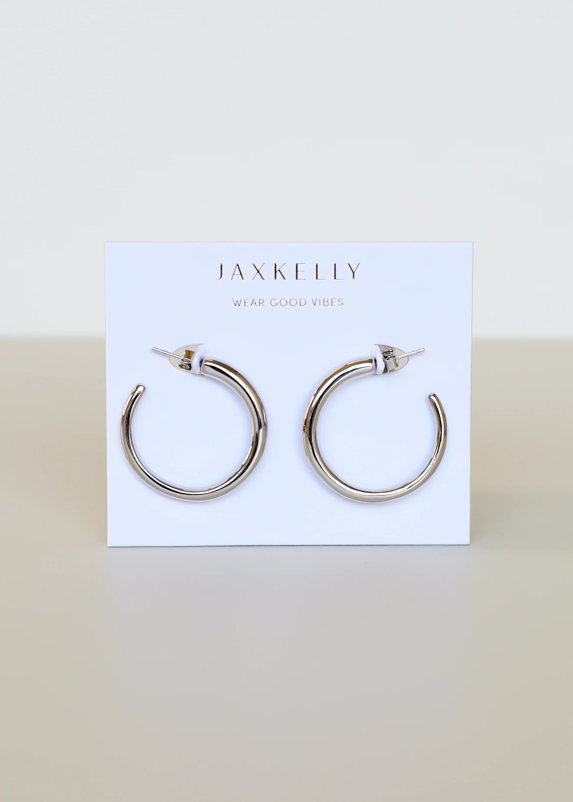 Medium Everyday Hoops - Silver
