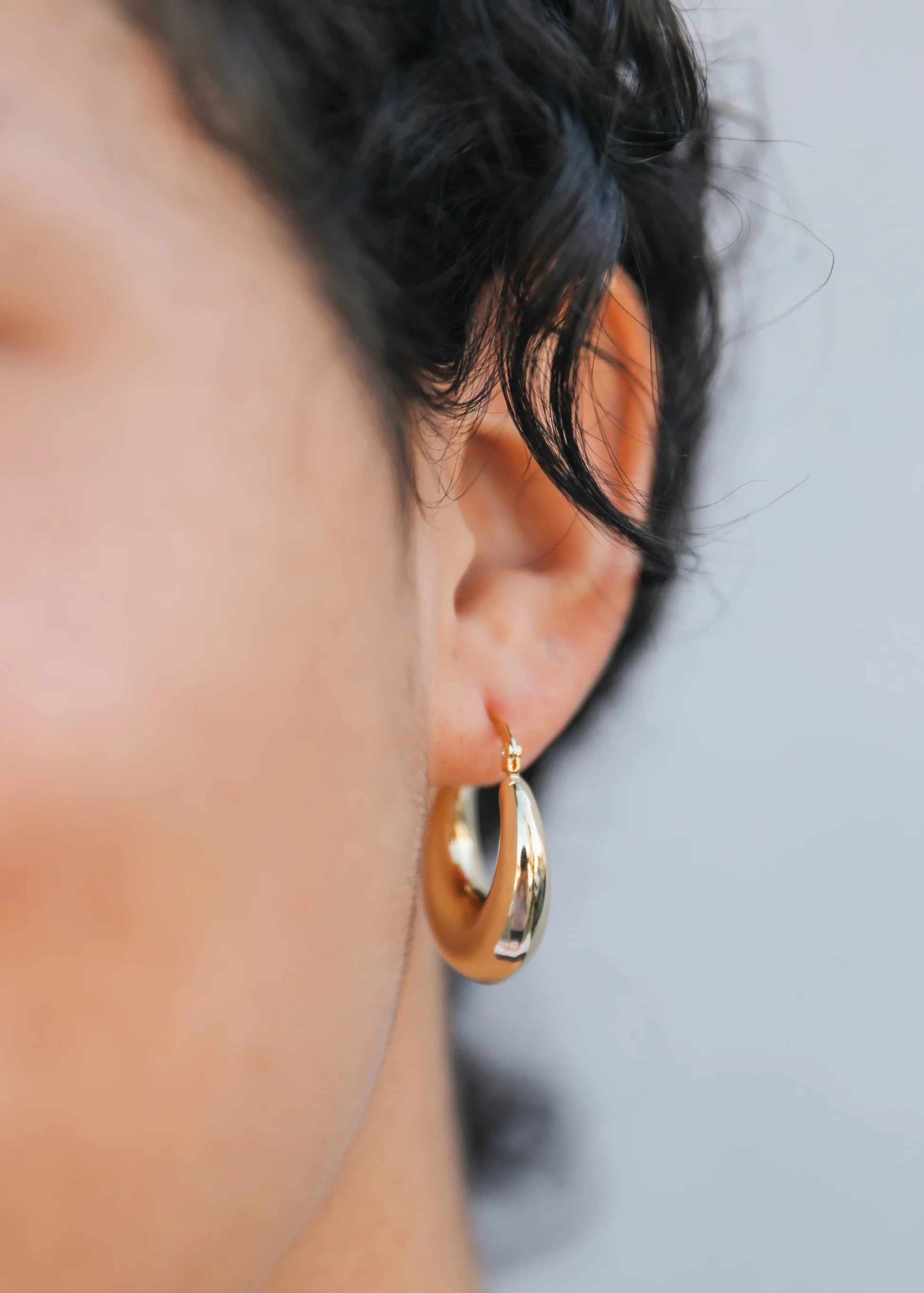 Sculptural Wide Hoop Earrings