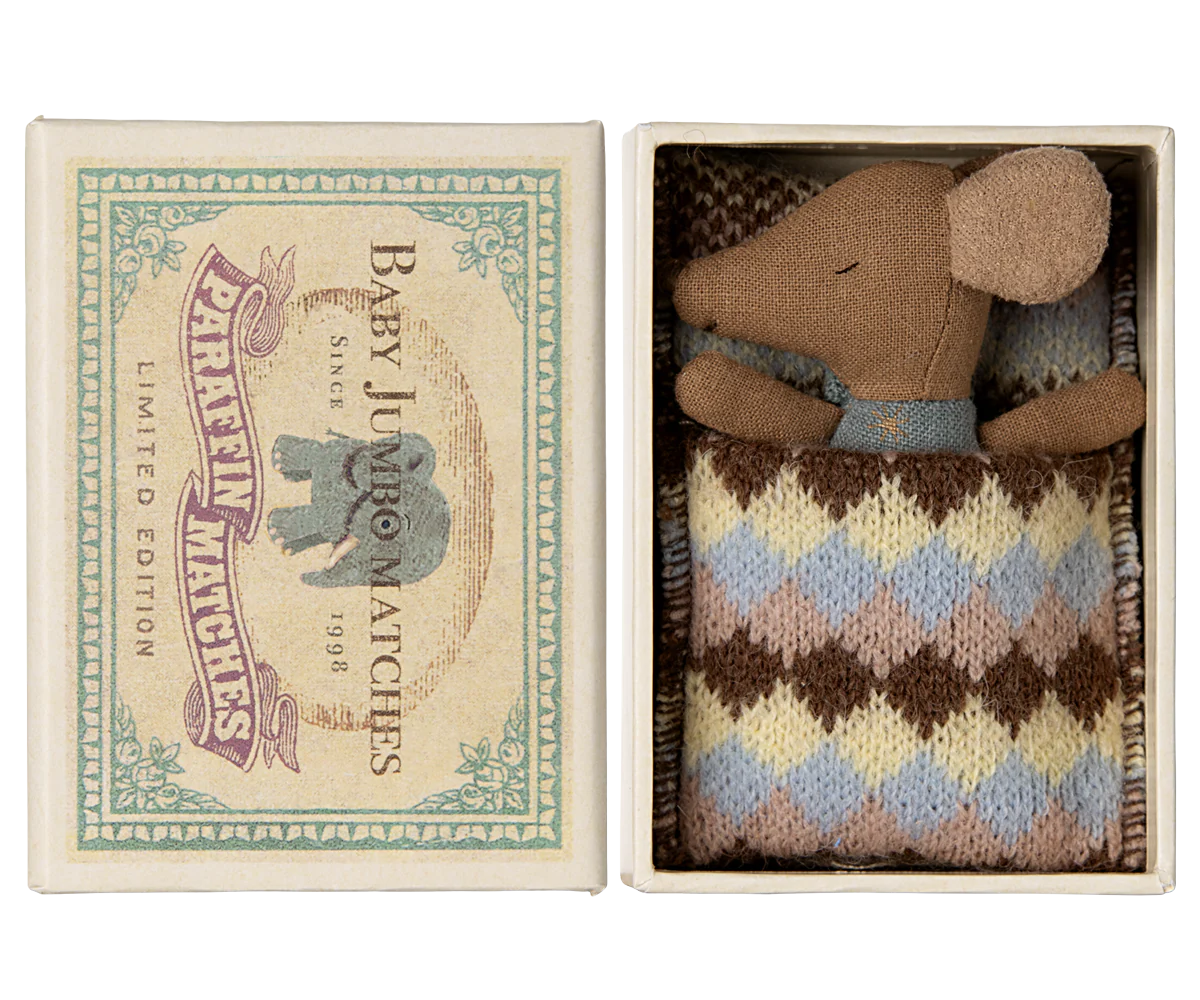 Sleepy Wakey Baby Mouse in Matchbox - Blue 2024 (3y+)