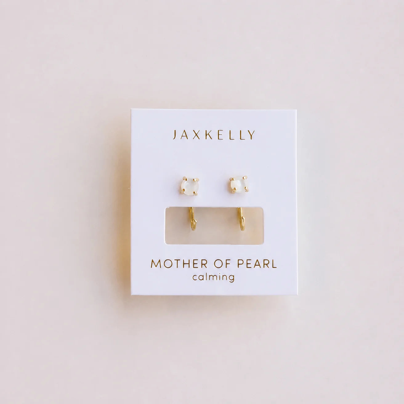 Mother of Pearl Huggie Earrings