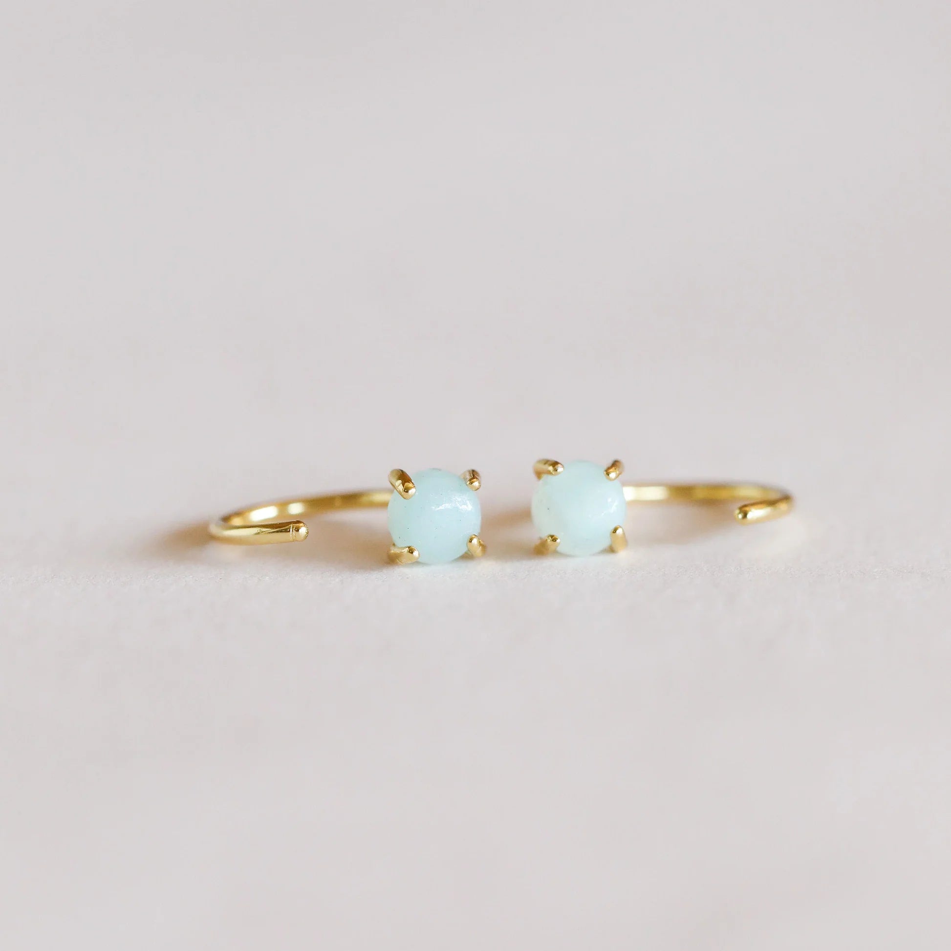 Amazonite Huggie Earrings
