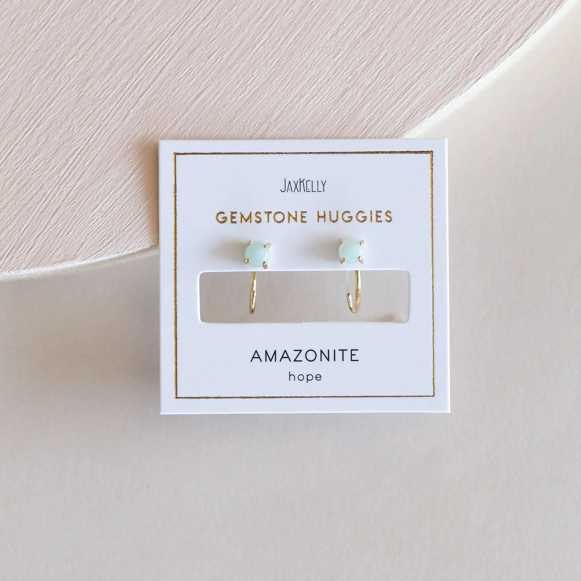 Amazonite Huggie Earrings