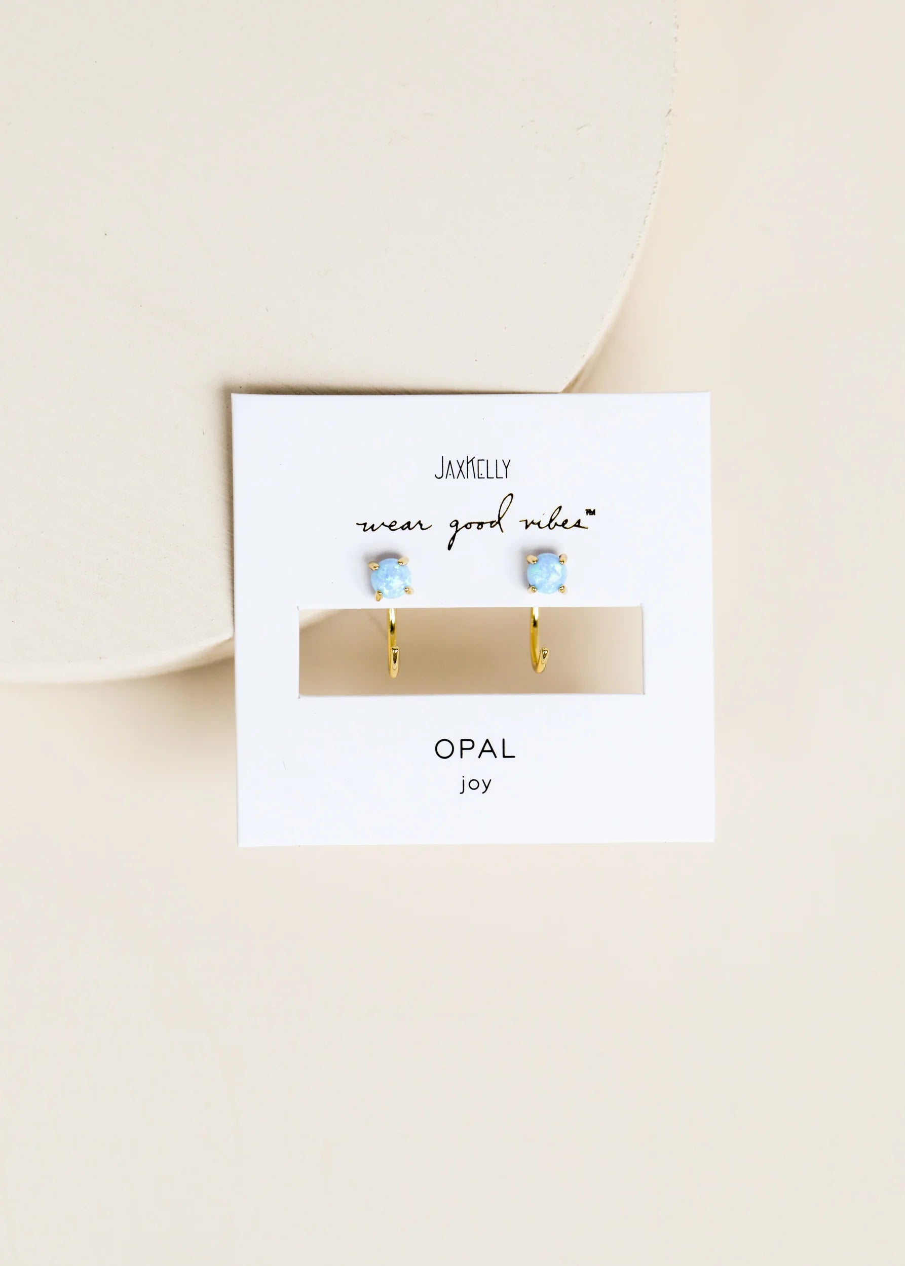 Fire Opal Huggie Earrings