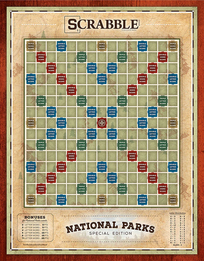 National Parks Scrabble