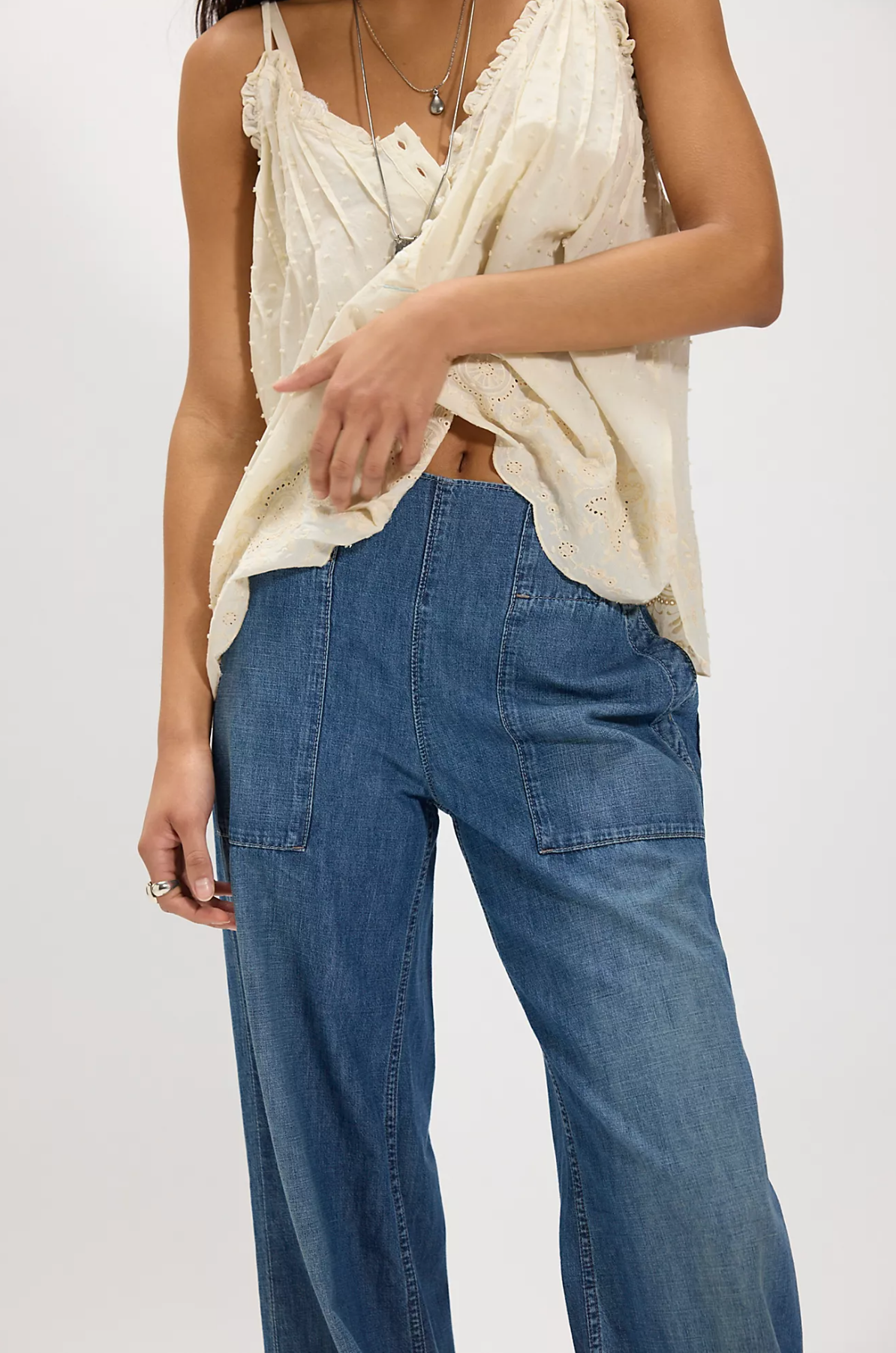 Breezy Denim Pull On Pant | Cobalt