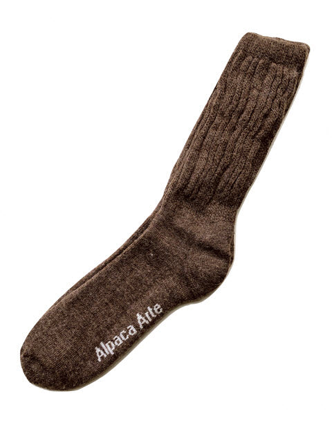 Solid Alpaca Sock | Brown