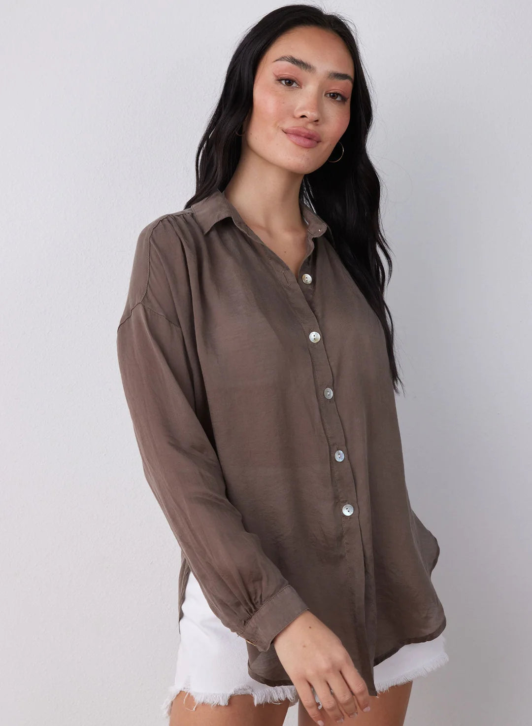 Flowy Beach Shirt | Sierra Brown