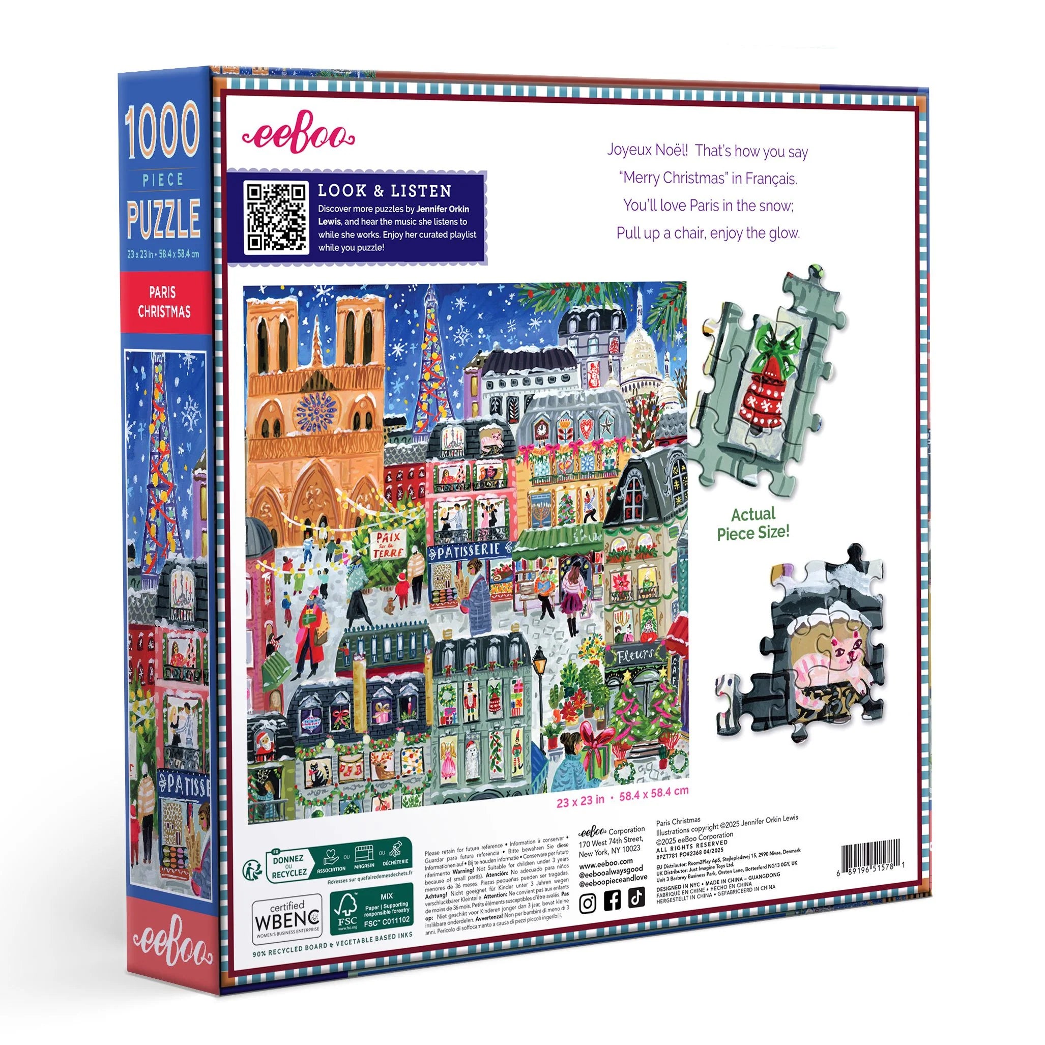 Paris Christmas 1000 Piece Puzzle