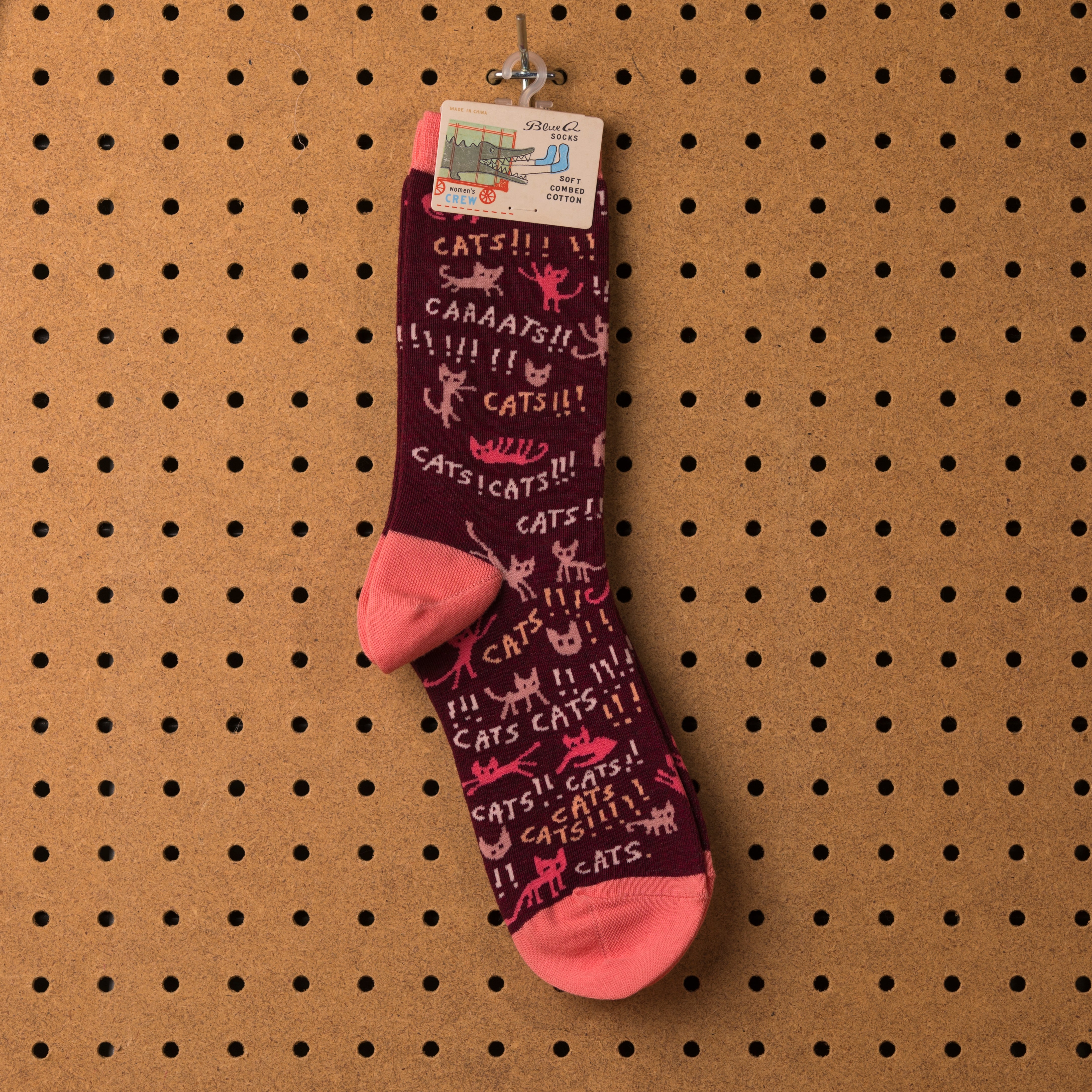 Blue Q Cats! Socks - Women's Socks  - Women's Clothing Store - Women's Accessories - Ladies Boutique - O KOO RAN - Big Bear Lake California