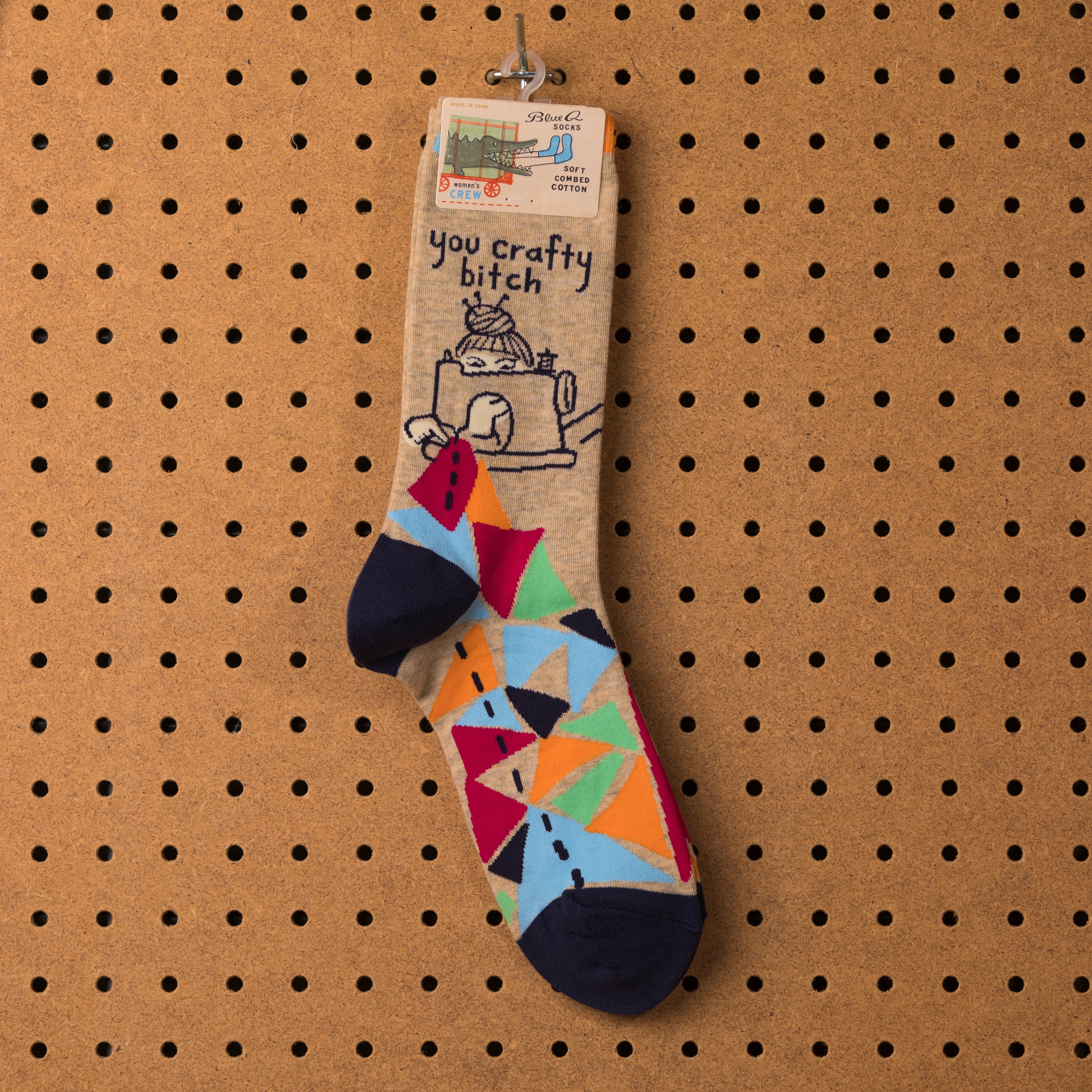 Blue Q You Crafty Bitch Socks - Women's Socks  - Women's Clothing Store - Women's Accessories - Ladies Boutique - O KOO RAN - Big Bear Lake California