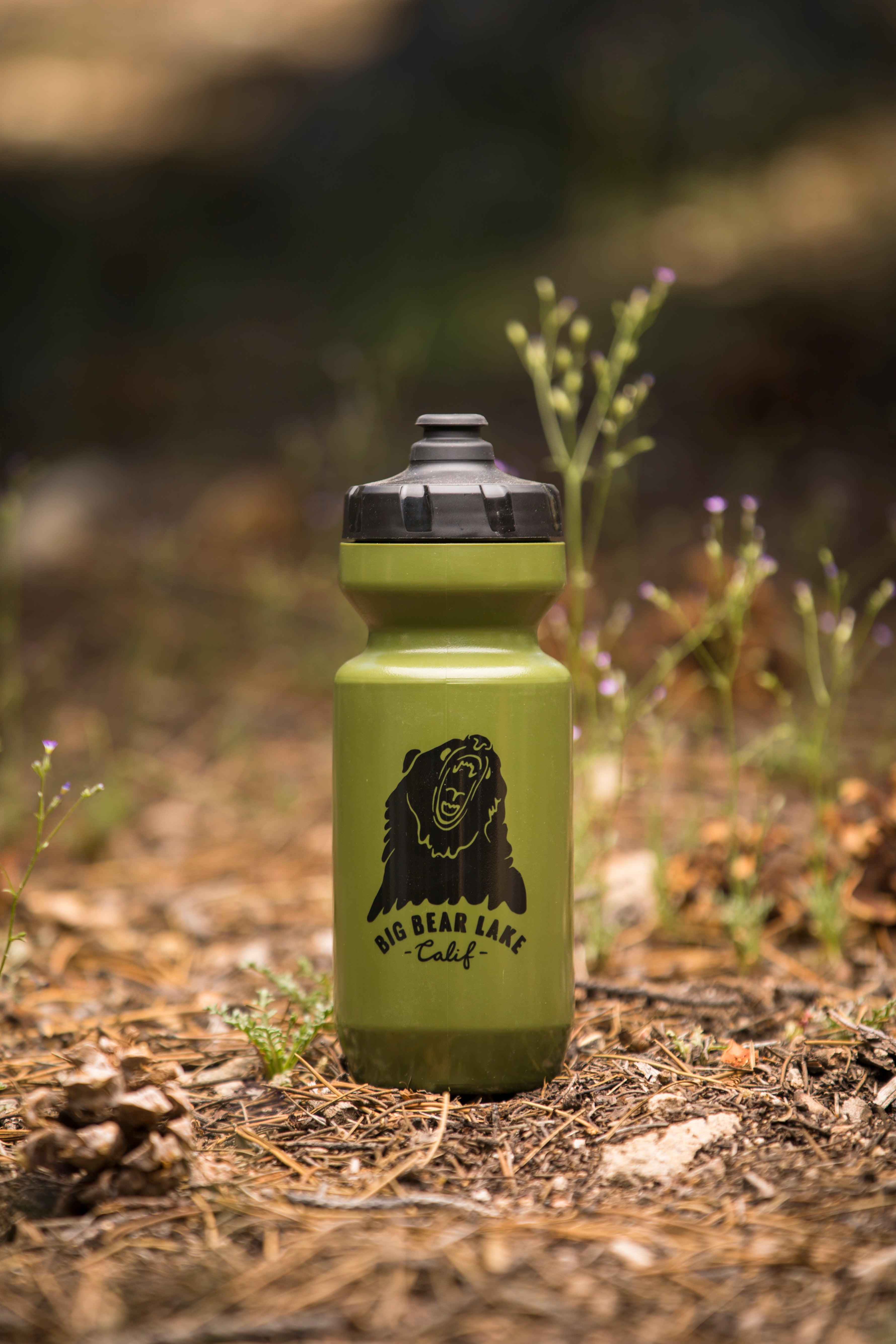 Big Bear Lake Purist Water Bottle Moss Green - Specialized Bottle - Hiking - Biking - Camping - Drink - Women's Clothing Store - O KOO RAN - Big Bear Lake California