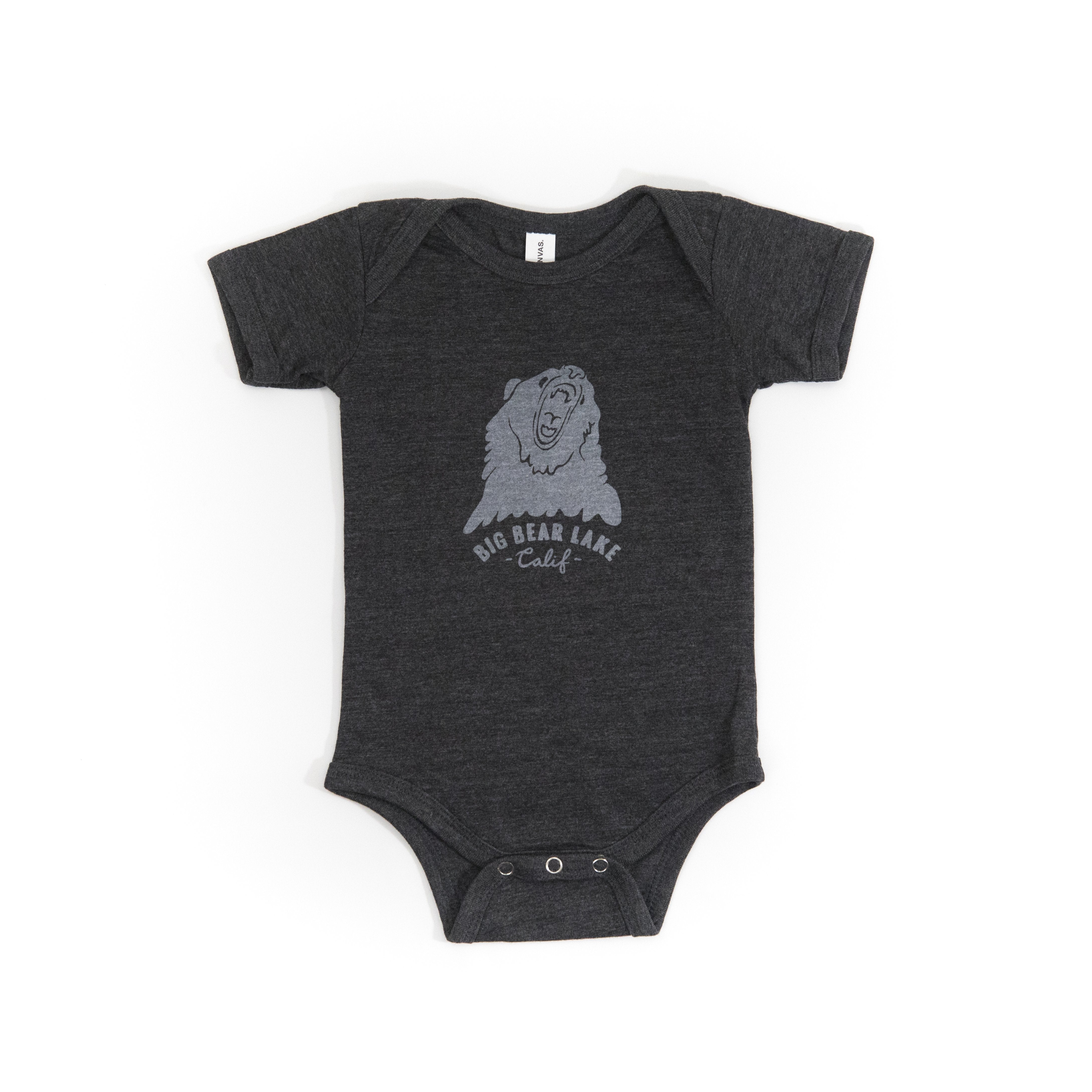 Big Bear Lake Charcoal Onesie - Big Bear Lake One Piece - Baby Onesie - Infant Onesie - Cute Onesie - Infant Clothing - Children's Store - Baby Store - Camp Crib - O KOO RAN - Big Bear Lake California