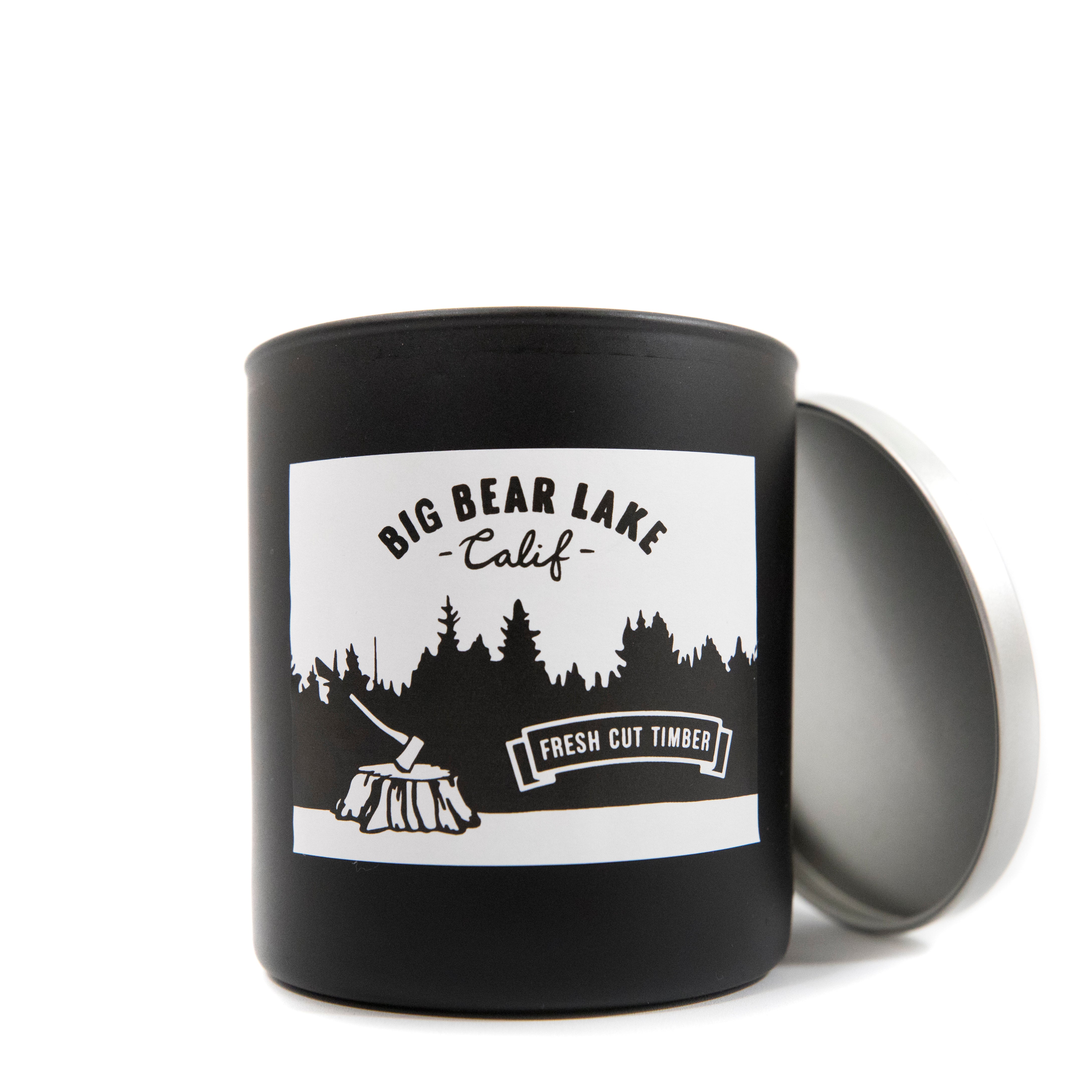 Big Bear Lake Fresh Cut Timber Candle - Custom Logo - Coconut Wax - Paraben Free - Food Grade Certified Coconut Oil - Sustainable Wax - Essential Oil Blends - Women's Clothing Store - Boutique - O KOO RAN - Big Bear Lake California