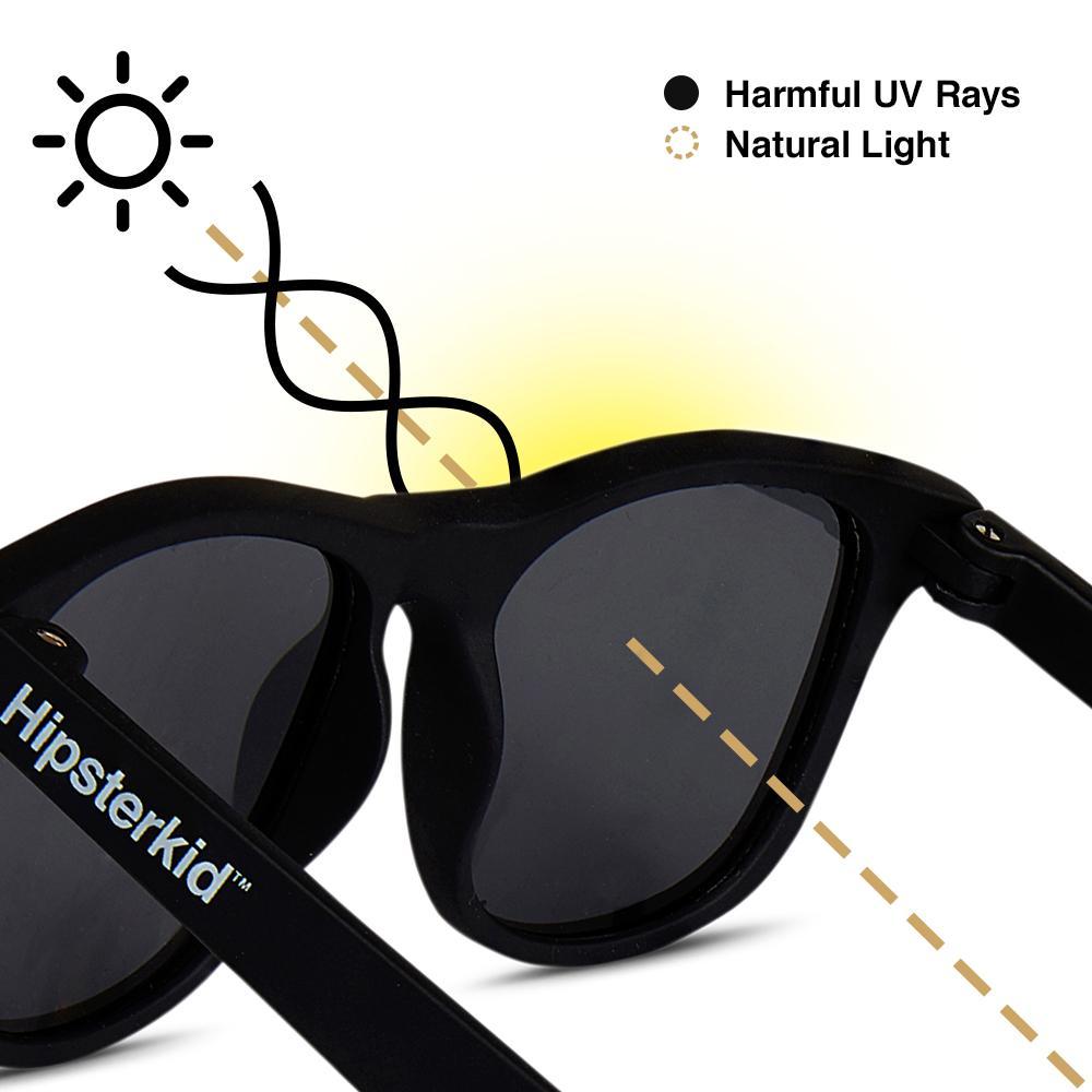Hipsterkid Black Baby Sunglasses - Infant Glasses - Baby Glasses - Sunglasses - Baby Sunnies - Children's Clothing Store - Kid's Store - Baby Store - Camp Crib - Big Bear Lake California