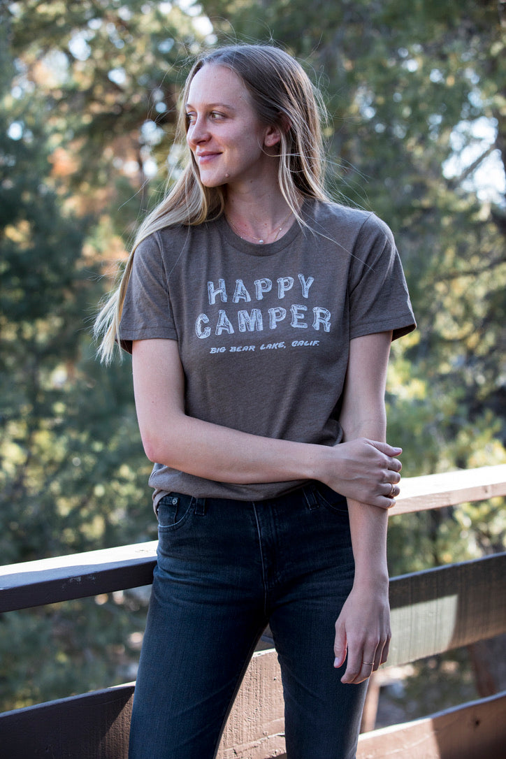 Big Bear Lake Happy Camper Unisex Tee