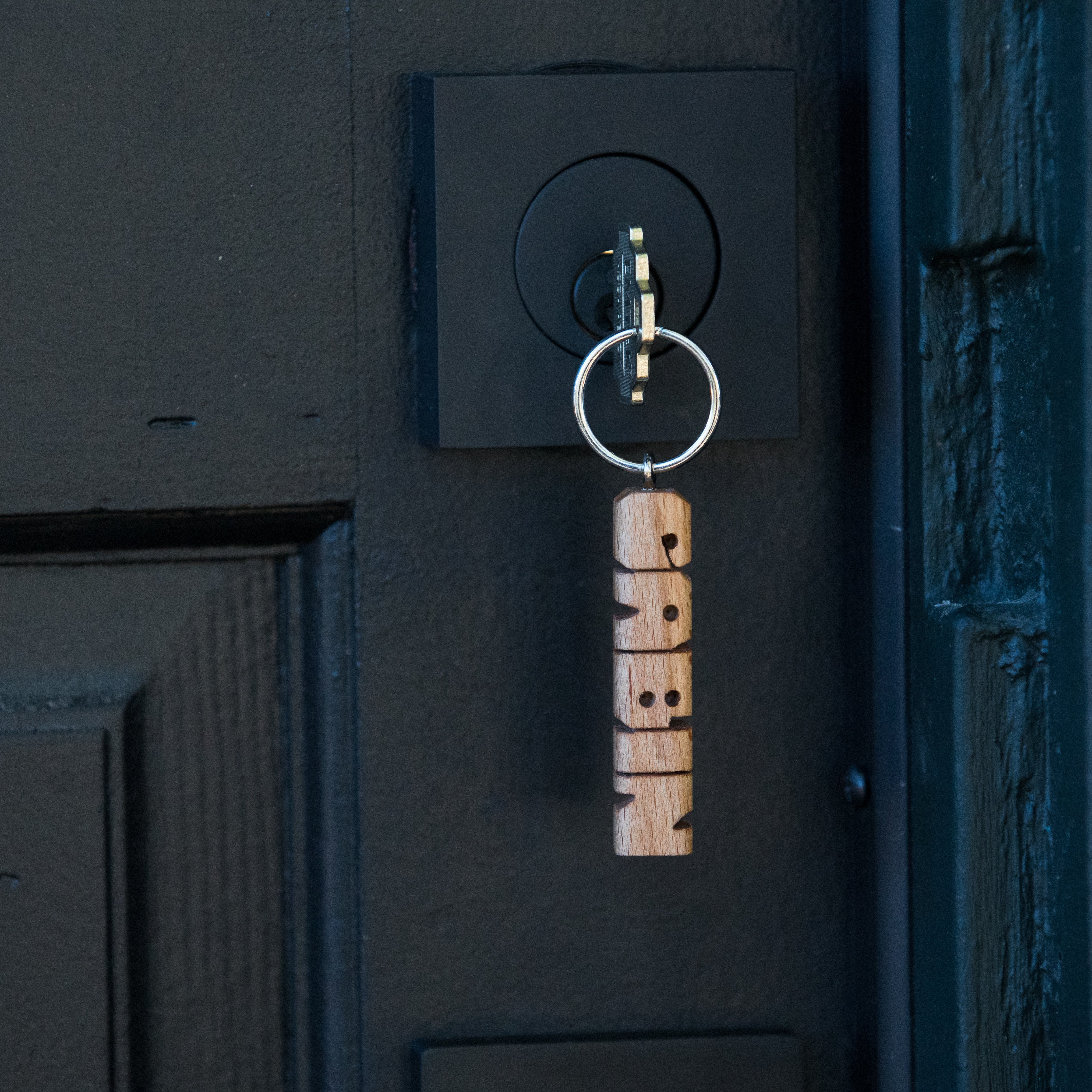 Wooden Cabin Keychain