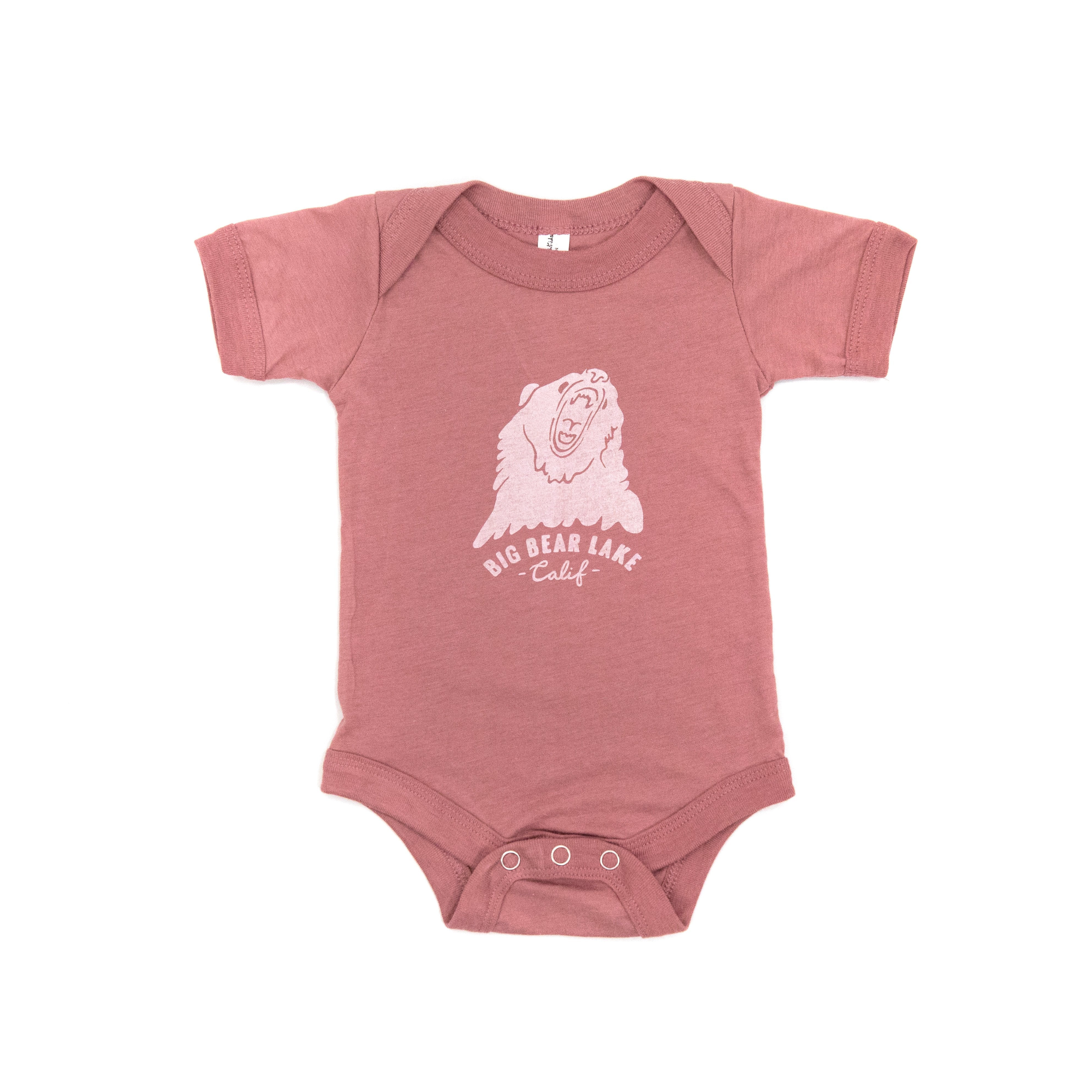 Big Bear Lake Mauve Onesie - Big Bear Lake One Piece - Baby Onesie - Infant Onesie - Cute Onesie - Infant Clothing - Children's Store - Baby Store - Camp Crib - O KOO RAN - Big Bear Lake California