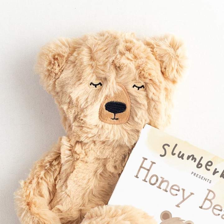 Slumberkins Honey Bear Snuggler Bundle - Baby Stuffed Animal - Security Blanket - Children's Boutique - Baby Clothing Store - Camp Crib - Big Bear Lake California