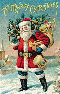 Cavallini Papers & Co. Santa Claus Vintage Puzzle - Santa Puzzle - Christmas Puzzle - Puzzle - Game - Cabin Game - Family Puzzle - Gifts & Games - Women's Clothing Store - Ladies Boutique - O KOO RAN - Big Bear Lake California