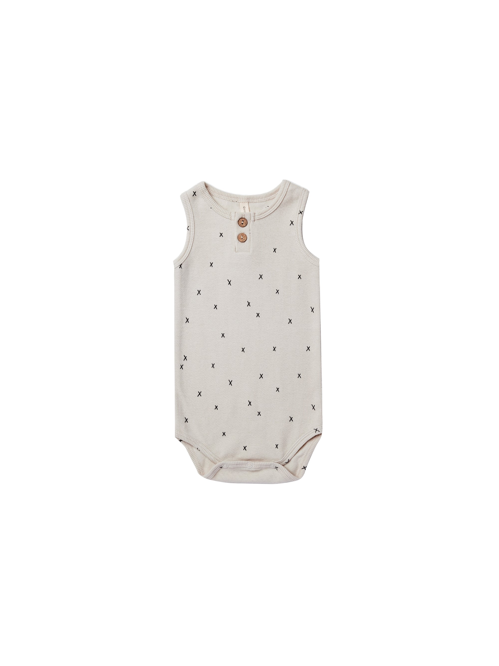 Sleeveless Henley Bodysuit | Criss Cross