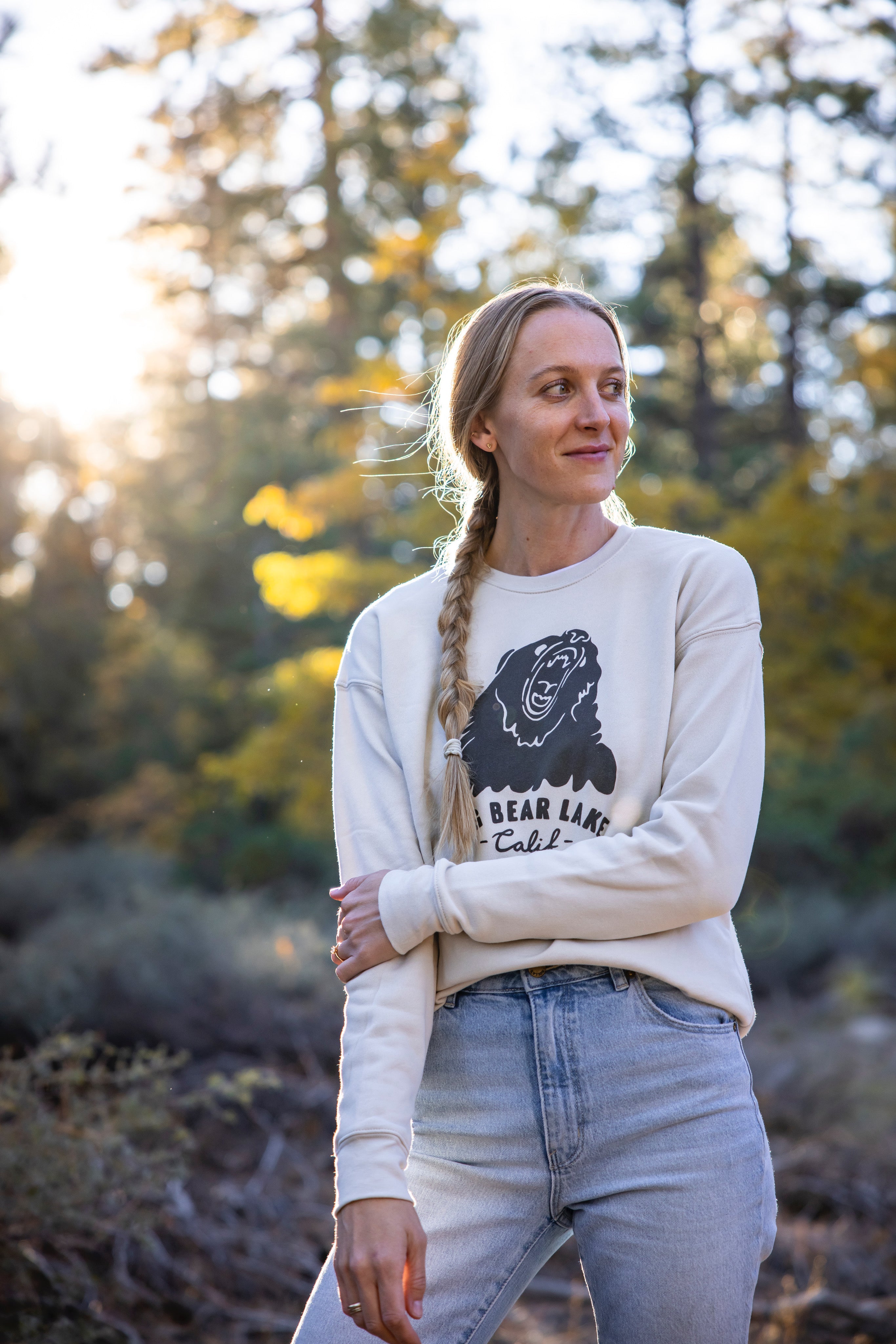 Big Bear Lake Drop Shoulder Sweatshirt - Heather Dust