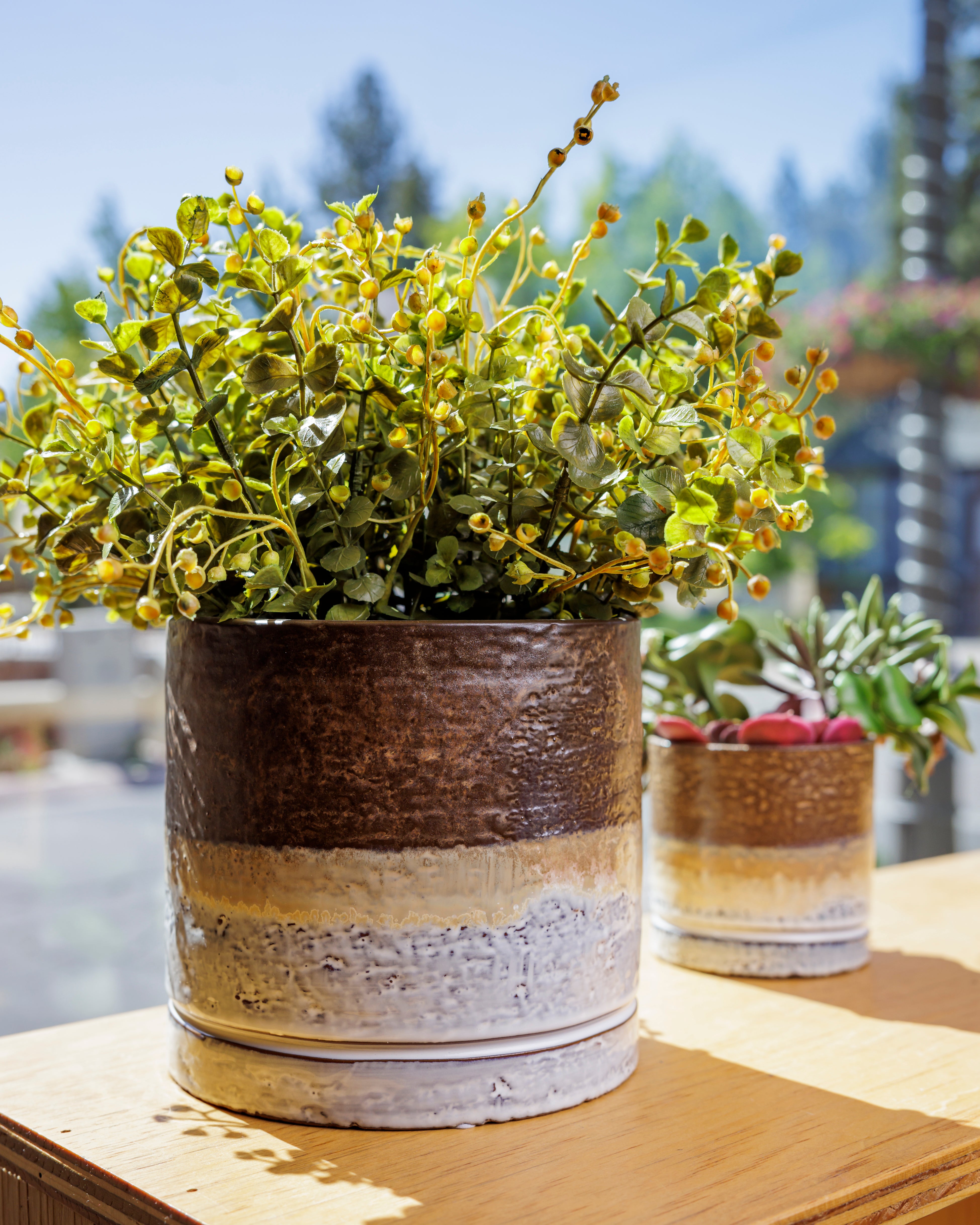 Ombre Stoneware Planter - Large