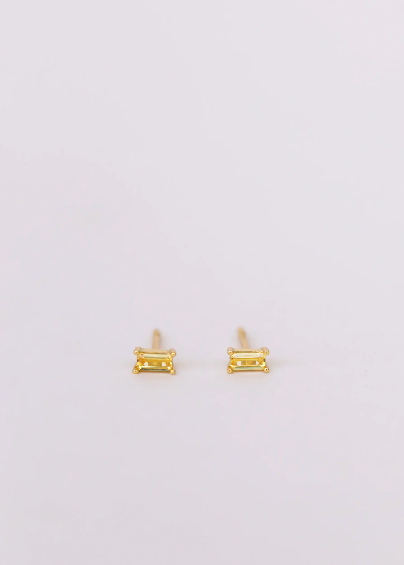 Lemon Baguette Earrings