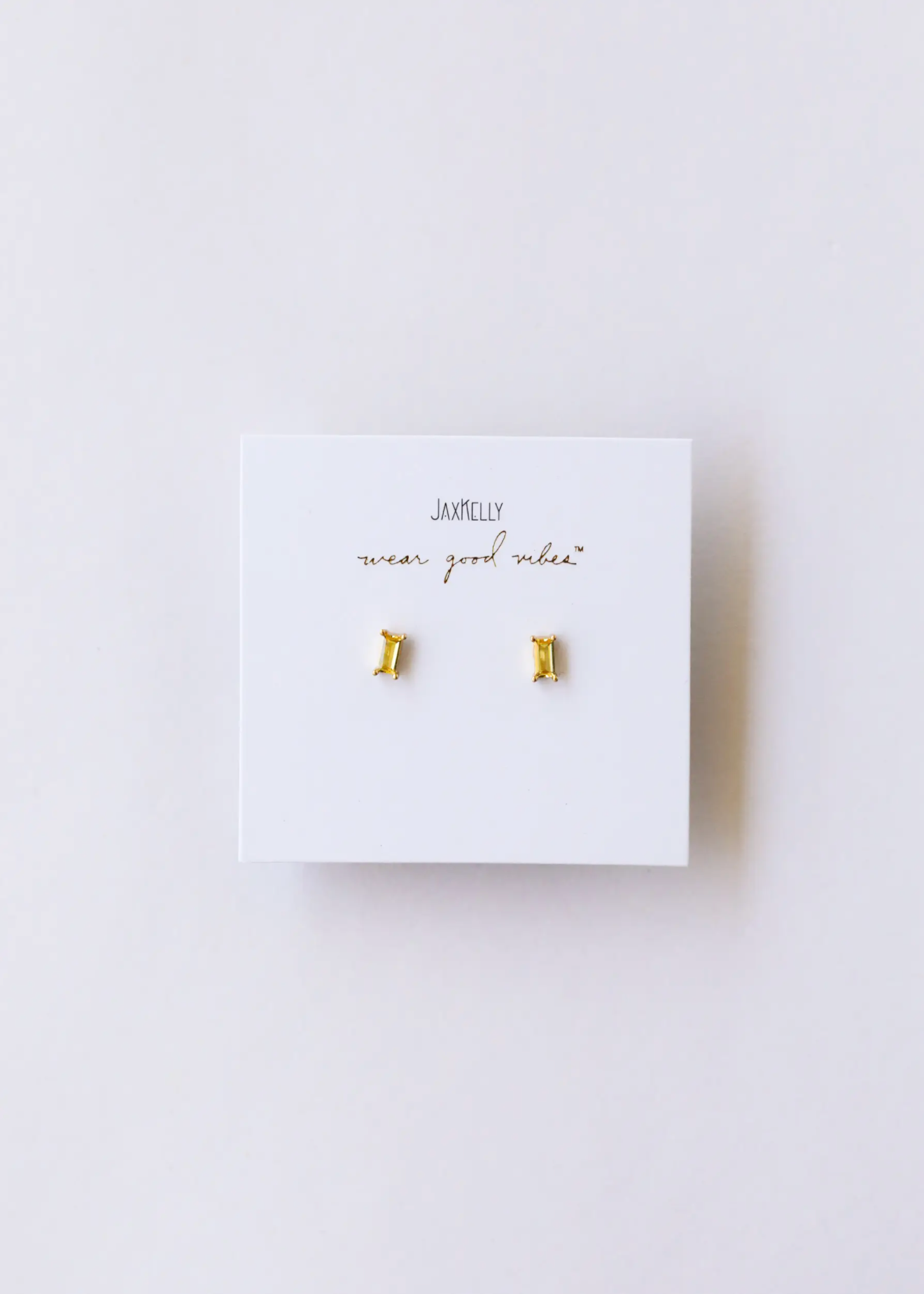 Lemon Baguette Earrings