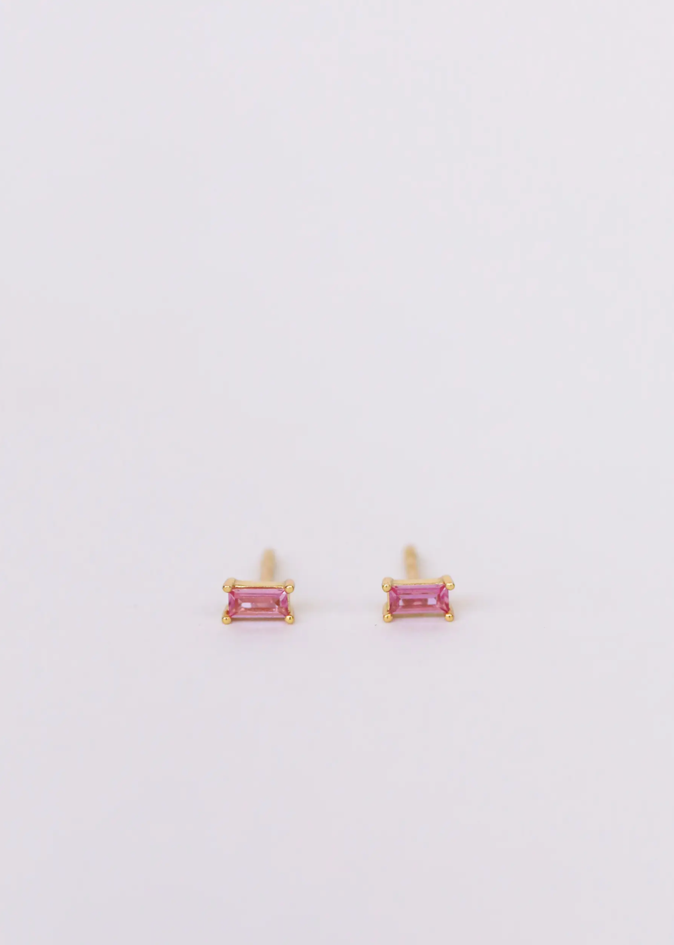 Rose Baguette Earrings