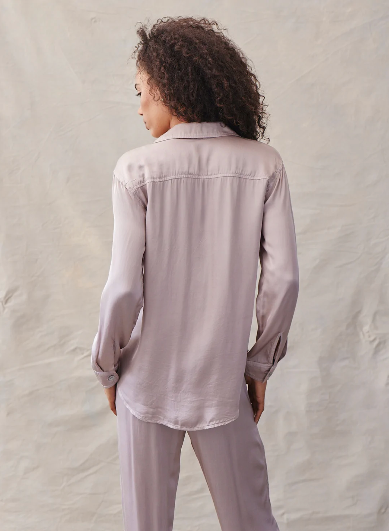 Long Sleeve Oversized Shirt - Golden Oat