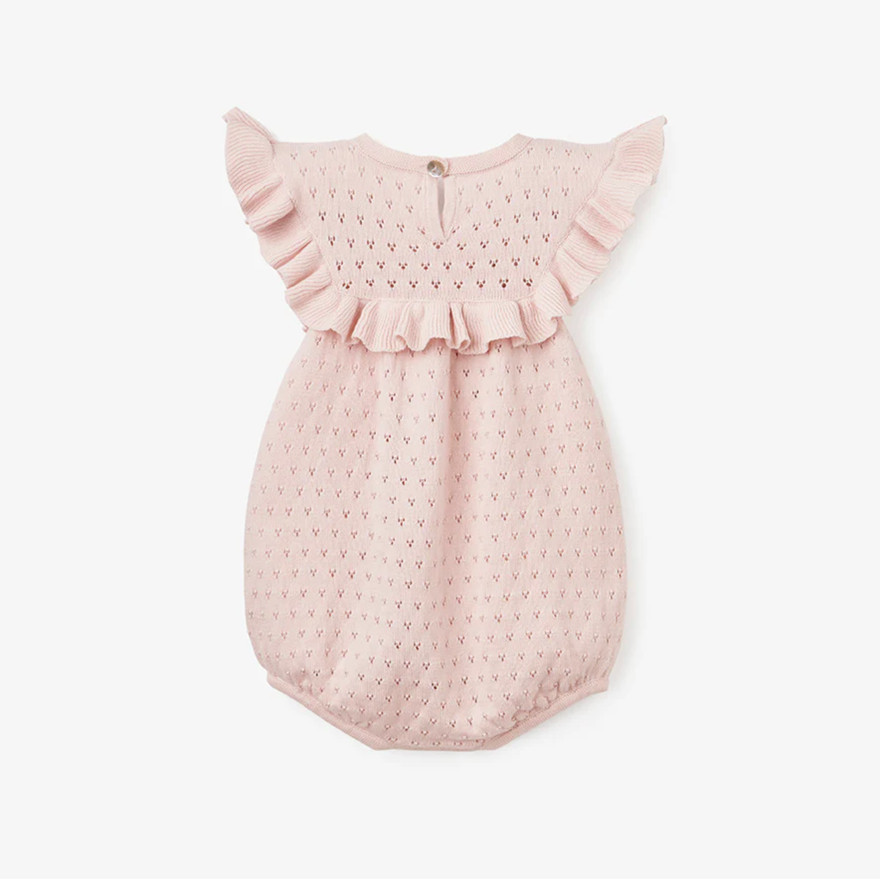 Pointelle Knit Flutter Romper