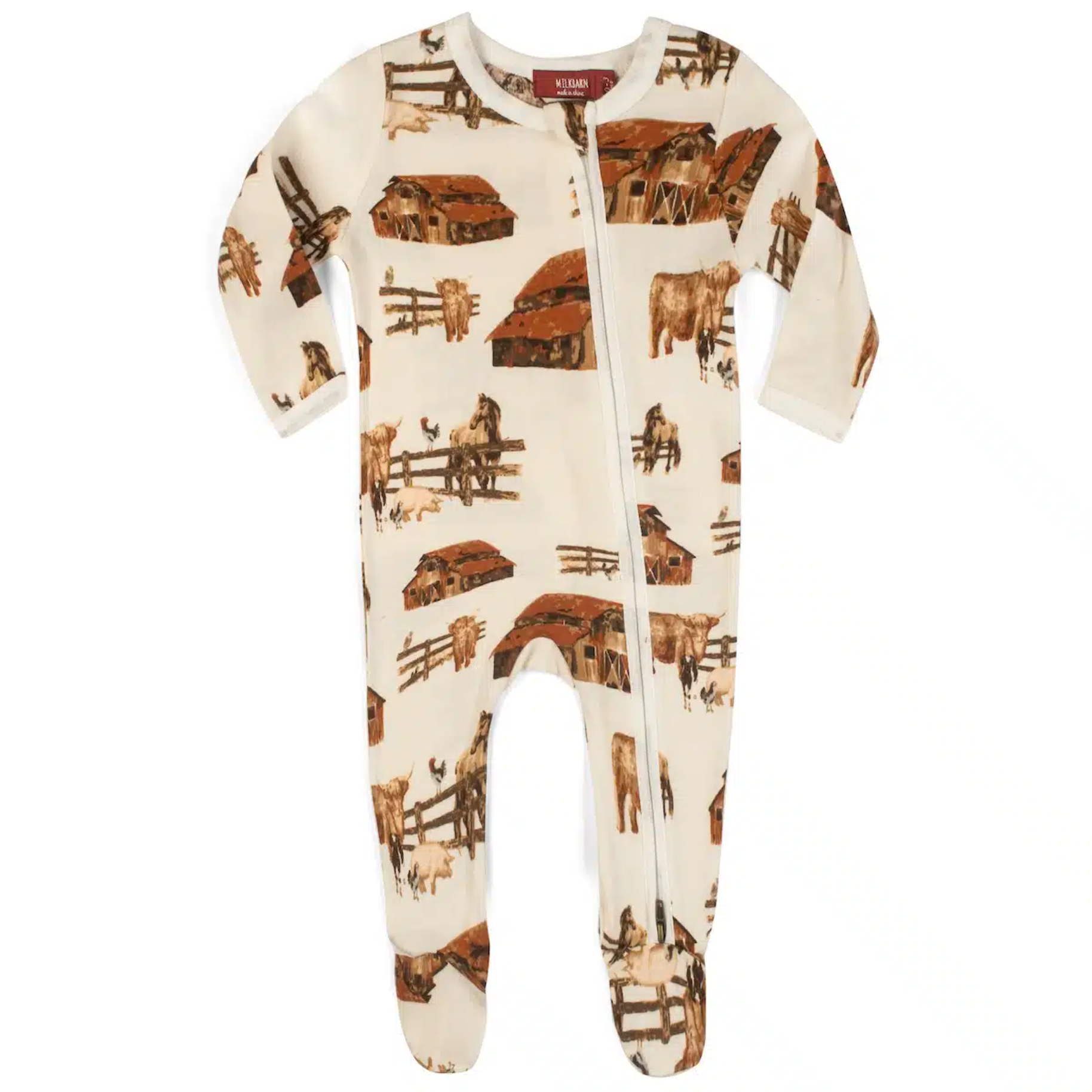 Homestead Organic Zipper Footed Romper