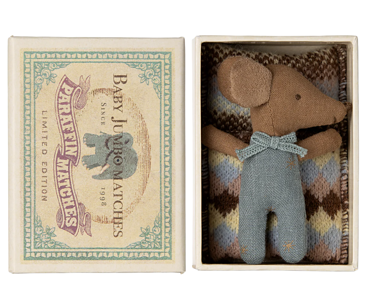 Sleepy Wakey Baby Mouse in Matchbox - Blue 2024 (3y+)