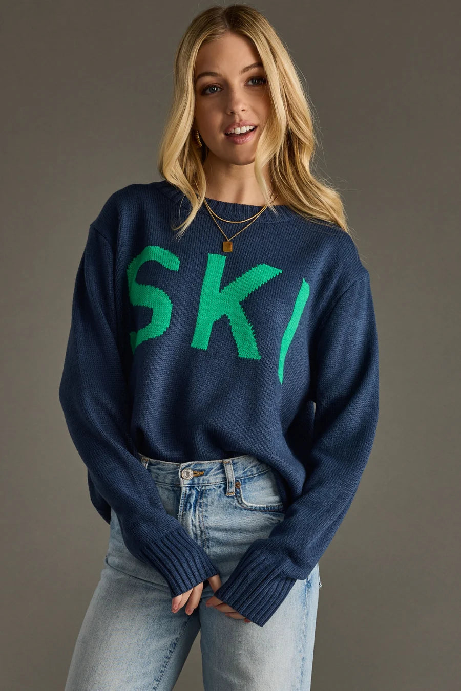 Ski Sweater | Blue & Green