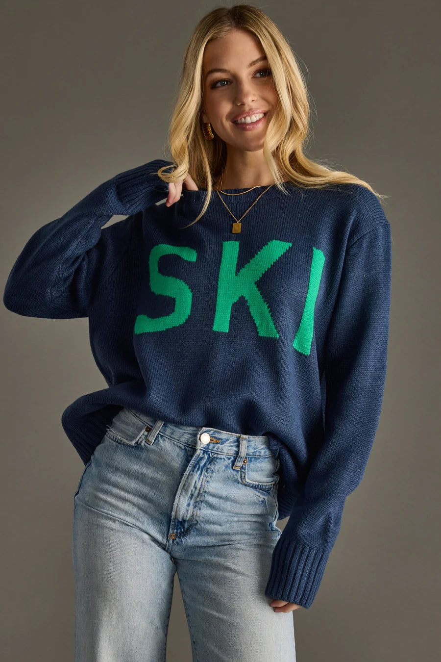 Ski Sweater | Blue & Green