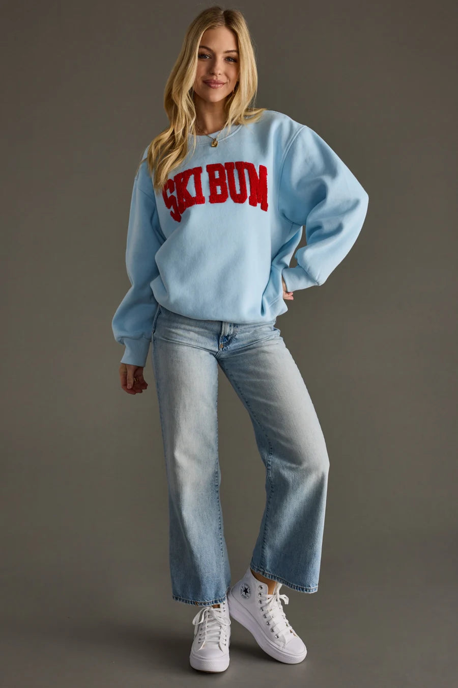 Ski Bum Sweatshirt | Light Blue