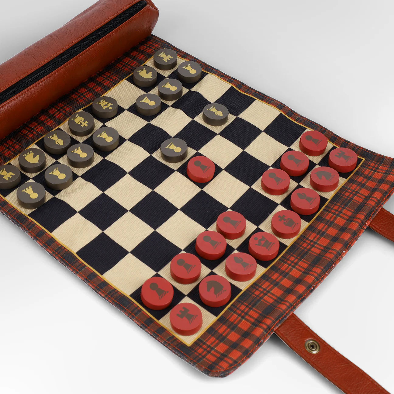 Pendleton Red And Black Chess And Checkers
