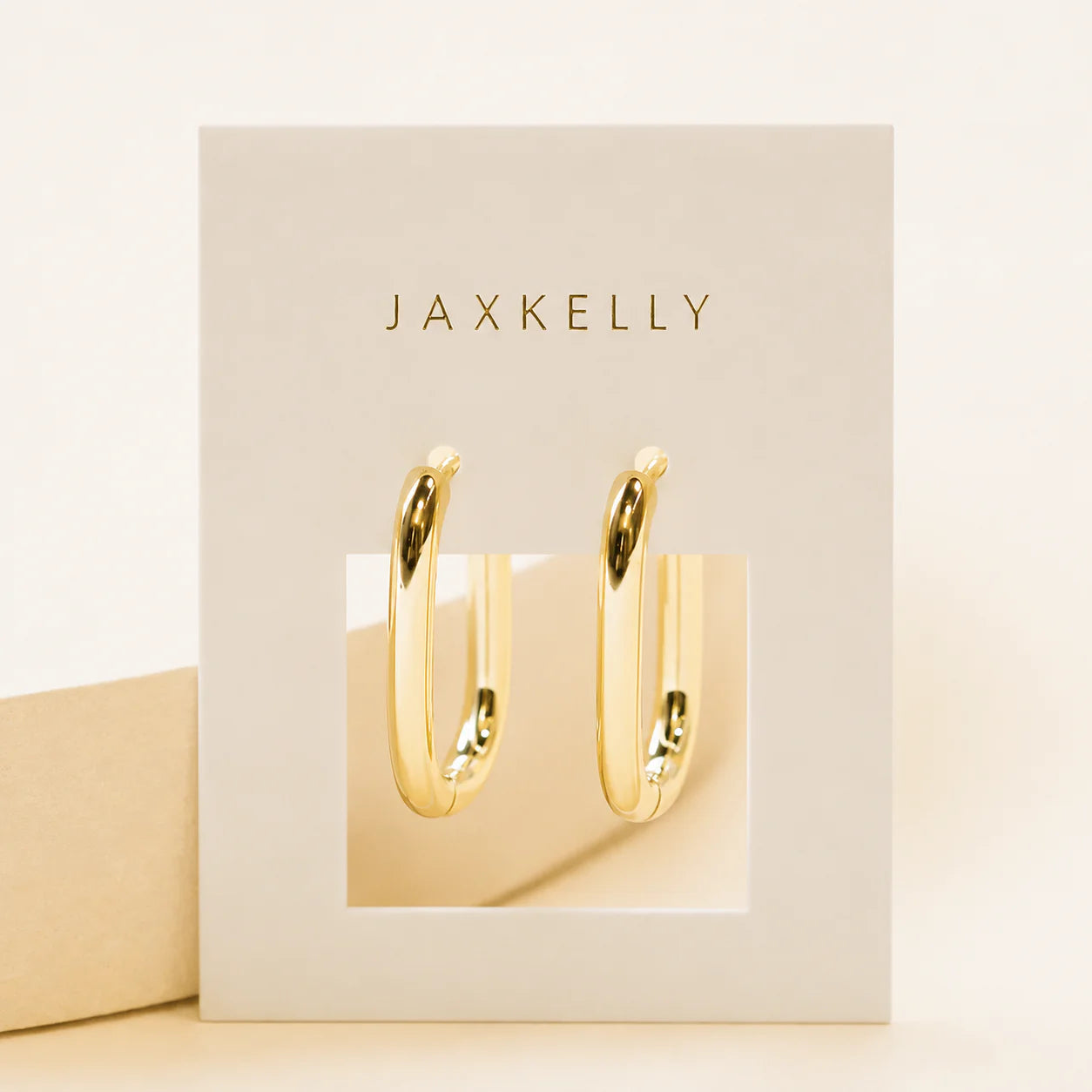 Rectangle Hoop - Large - Gold