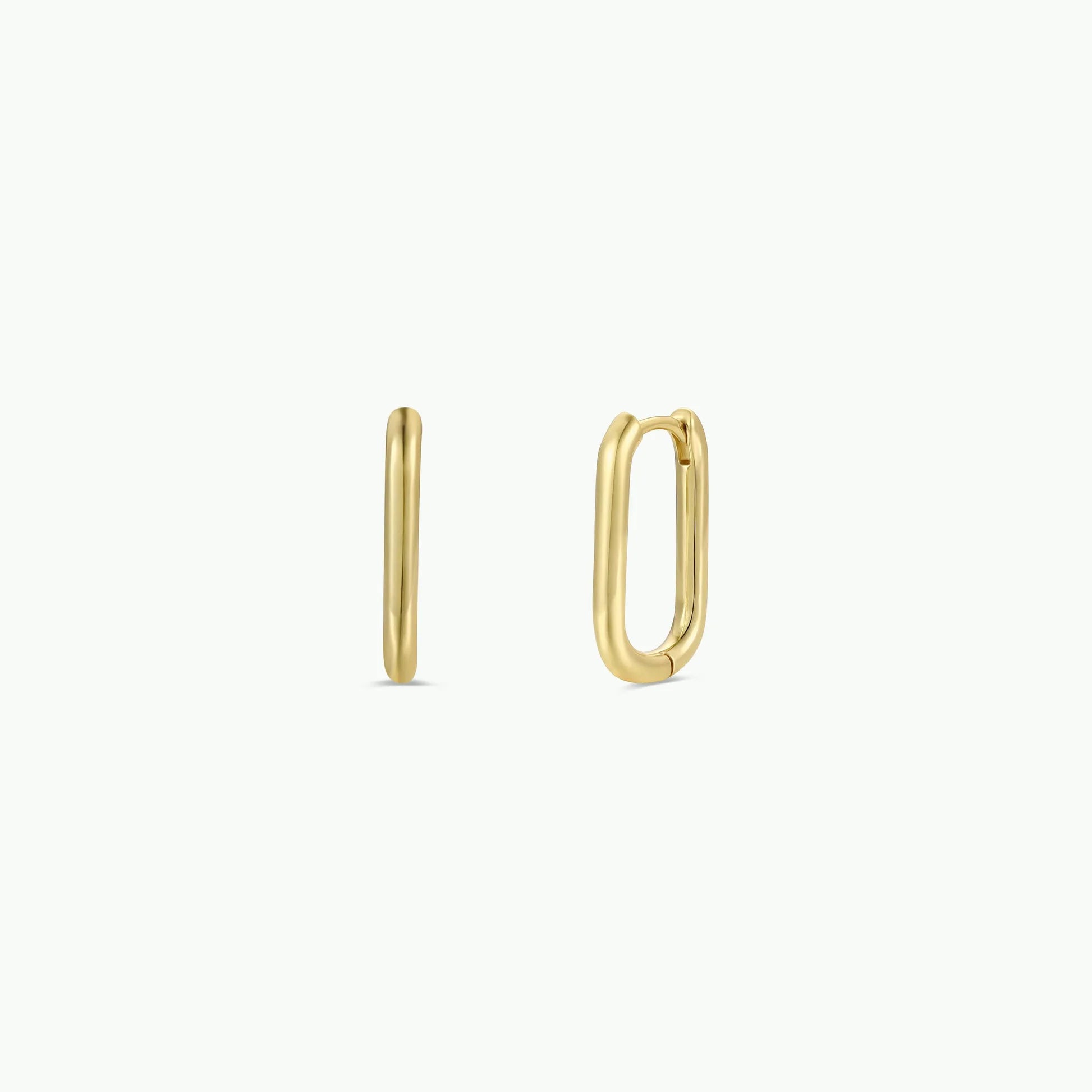Rectangle Hoop - Large - Gold