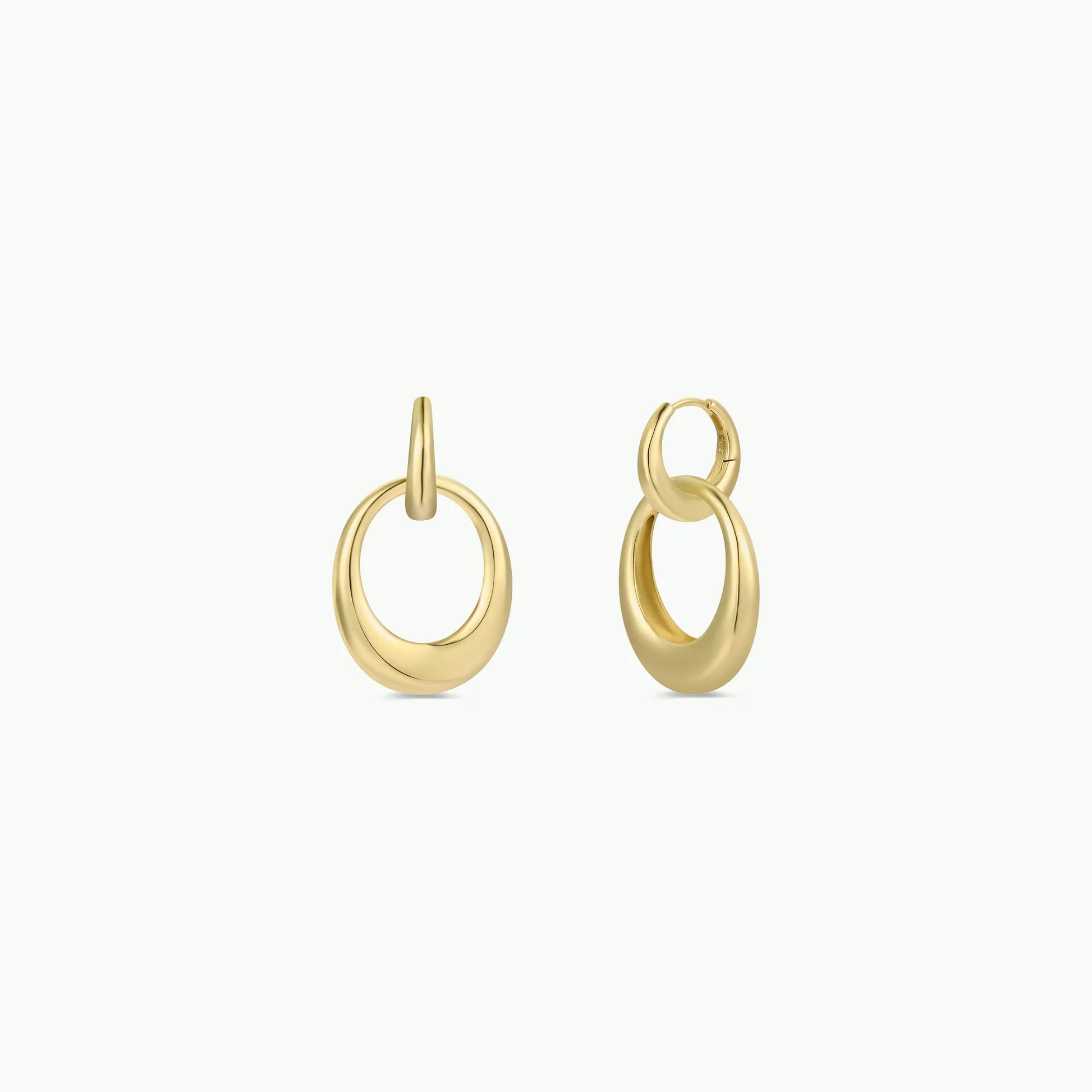 Coupled Hoop Earrings