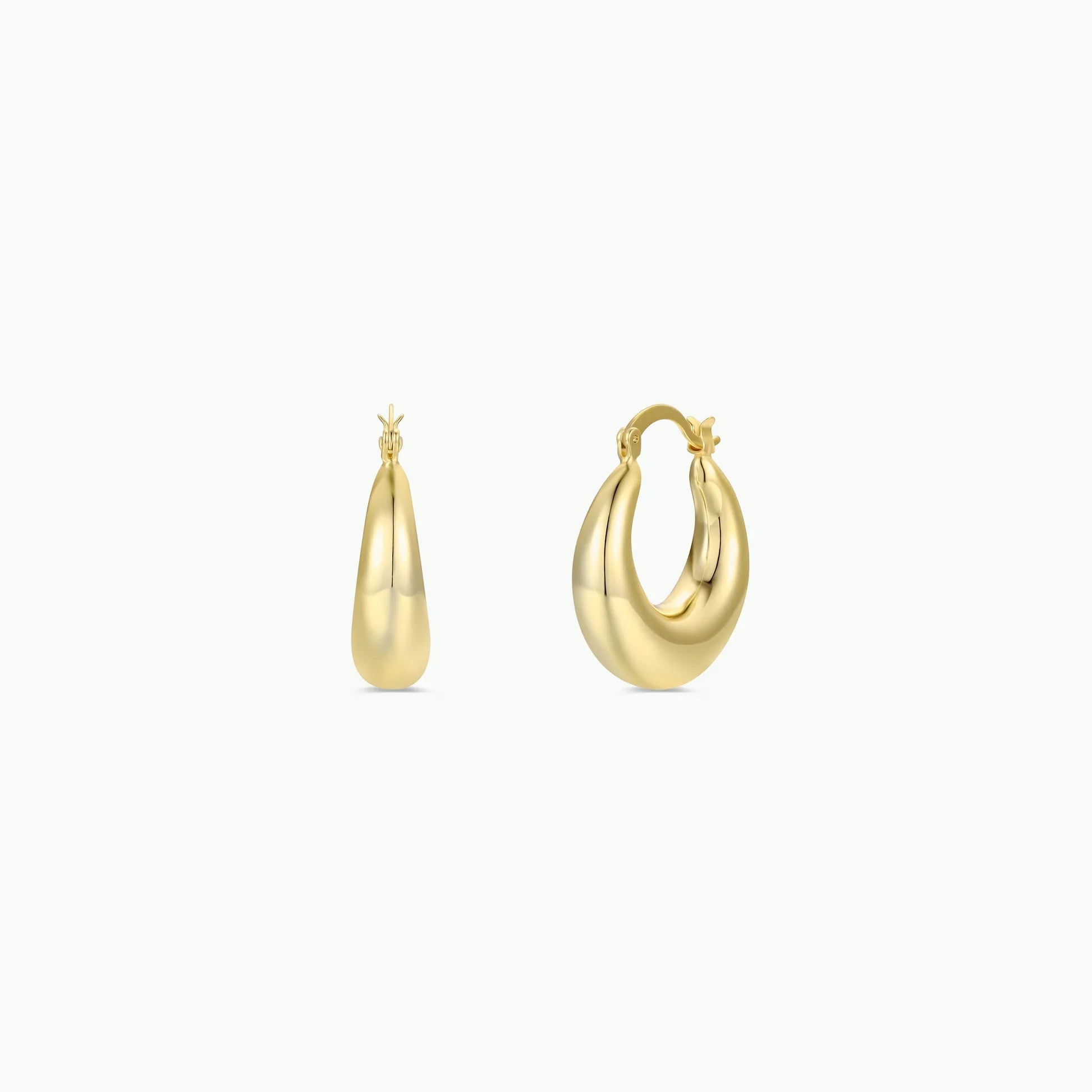 Sculptural Wide Hoop Earrings
