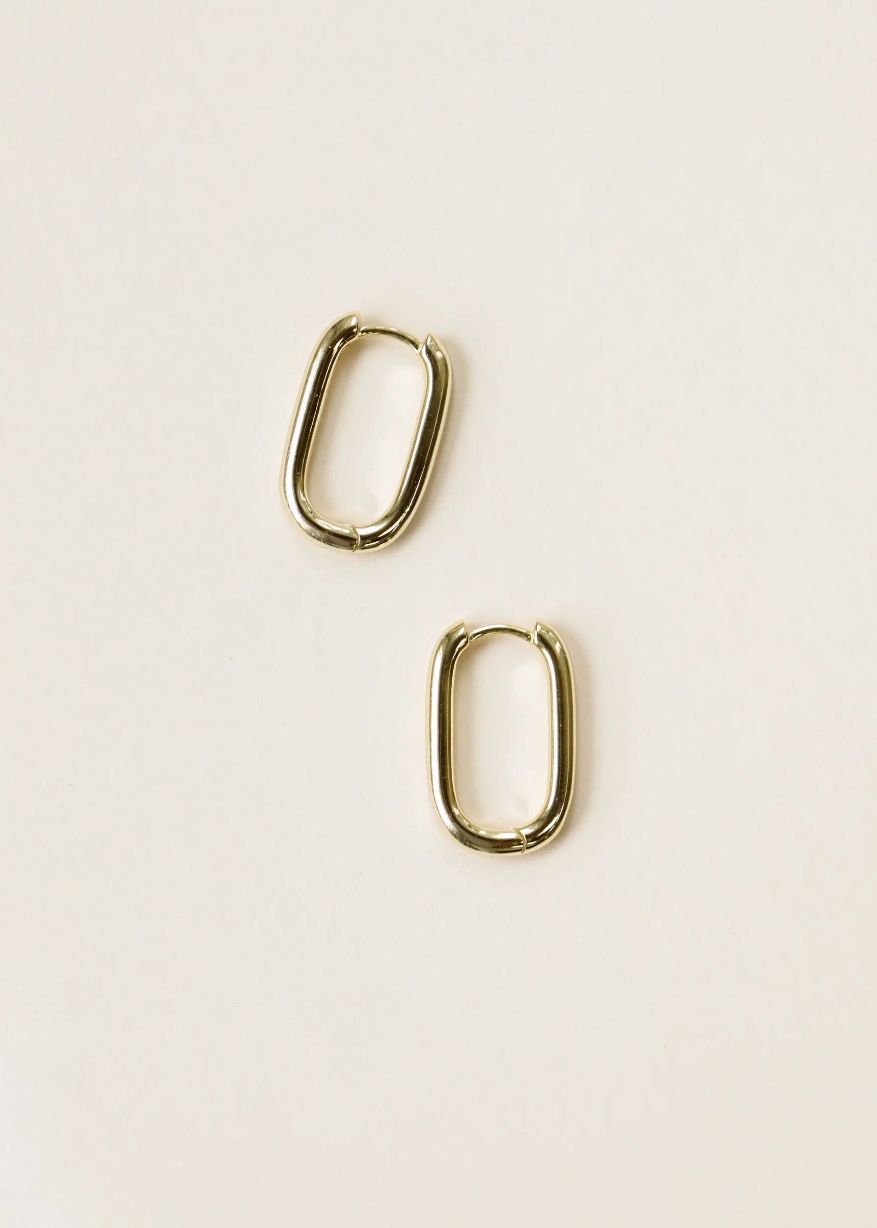 Rectangle Hoop - Large - Gold