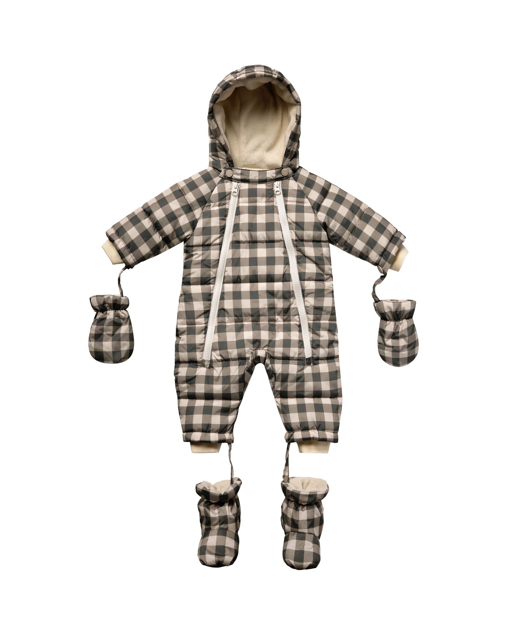 Snow Puffer Suit | Charcoal Check