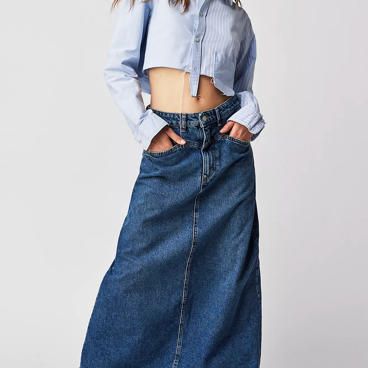 We The Free ★ Come As You Are Denim Maxi Skirt We The Free Come As You Are Denim Maxi Skirt | Free People