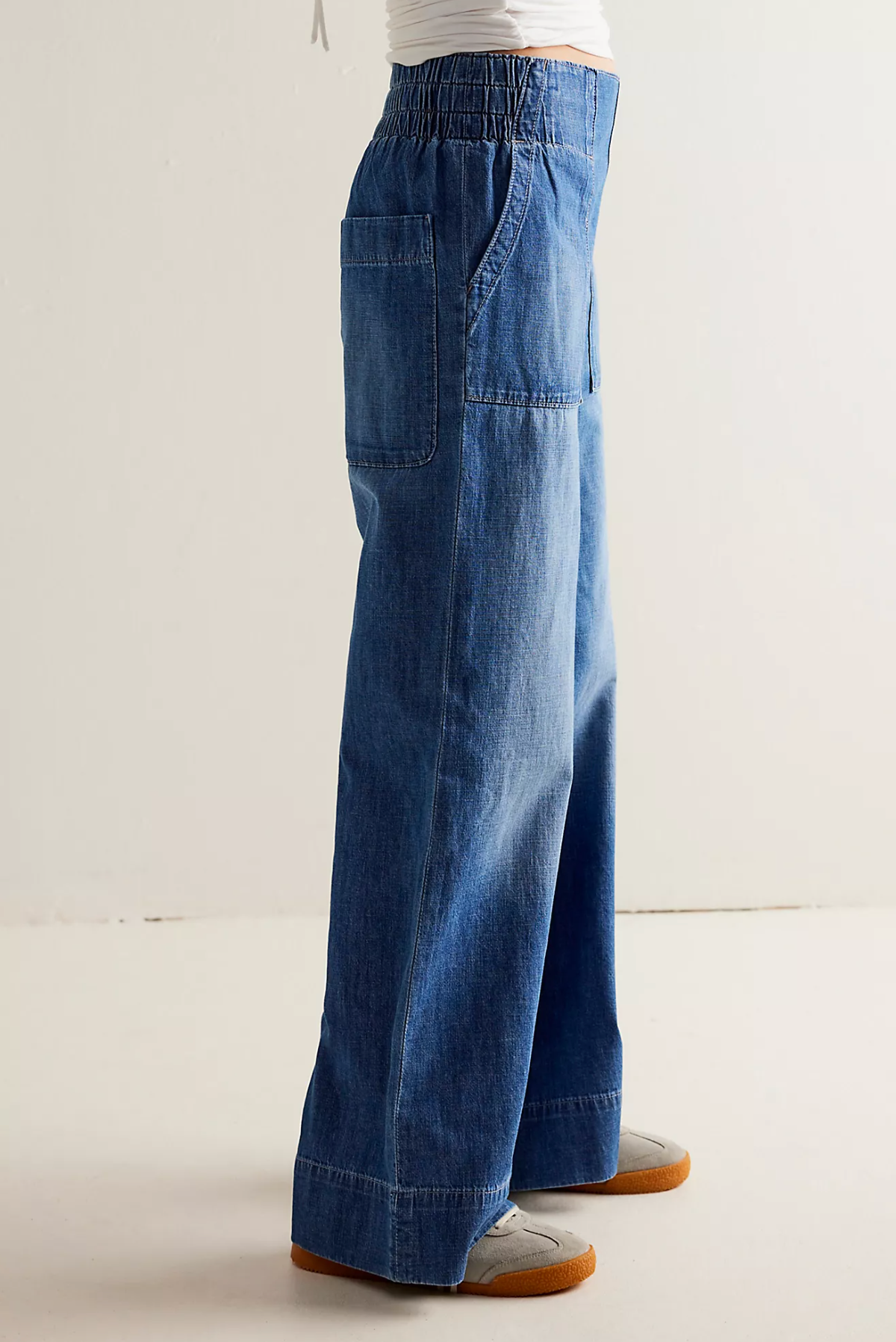 Breezy Denim Pull On Pant | Cobalt