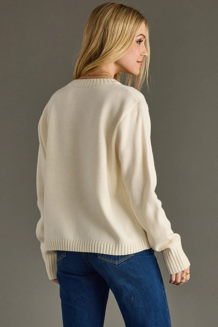 Ski Goggles Sweater | Cream