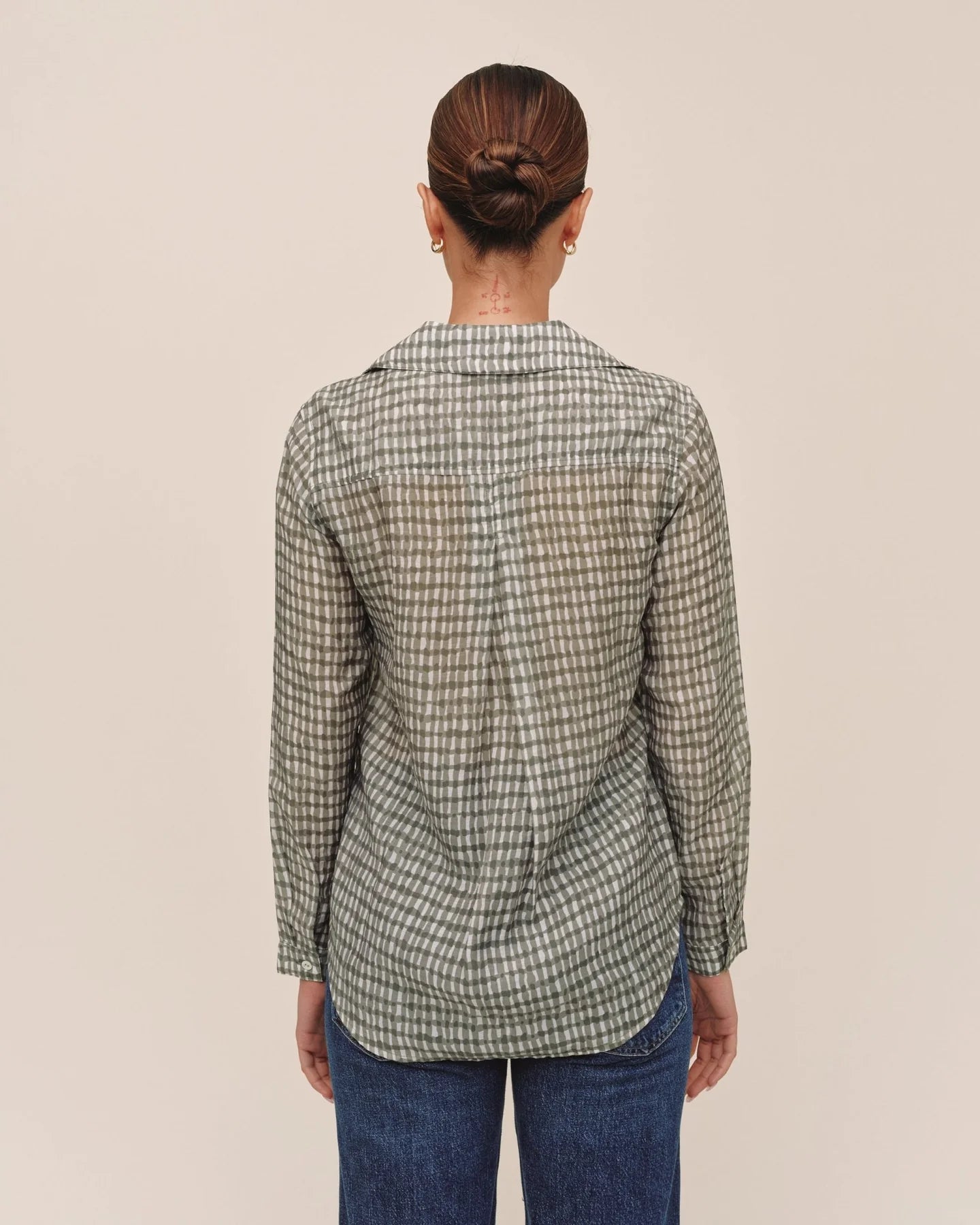 Classic Gingham Button Down | Olive