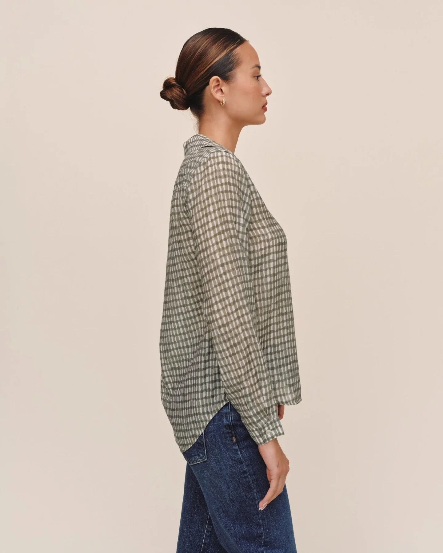 Classic Gingham Button Down | Olive