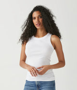 Halley Tank With Ruching | White