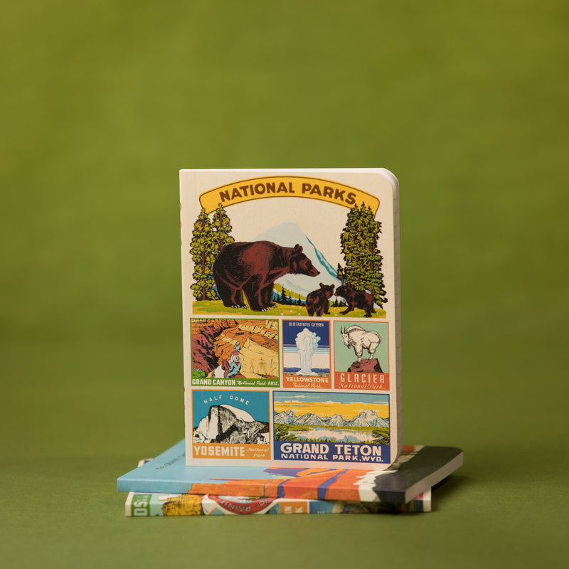 Cavallini National Parks Mini Notebook Set - Notebook Set - Gift - Women's Clothing Store - Women's Accessories - Ladies Boutique - O KOO RAN - Big Bear Lake California